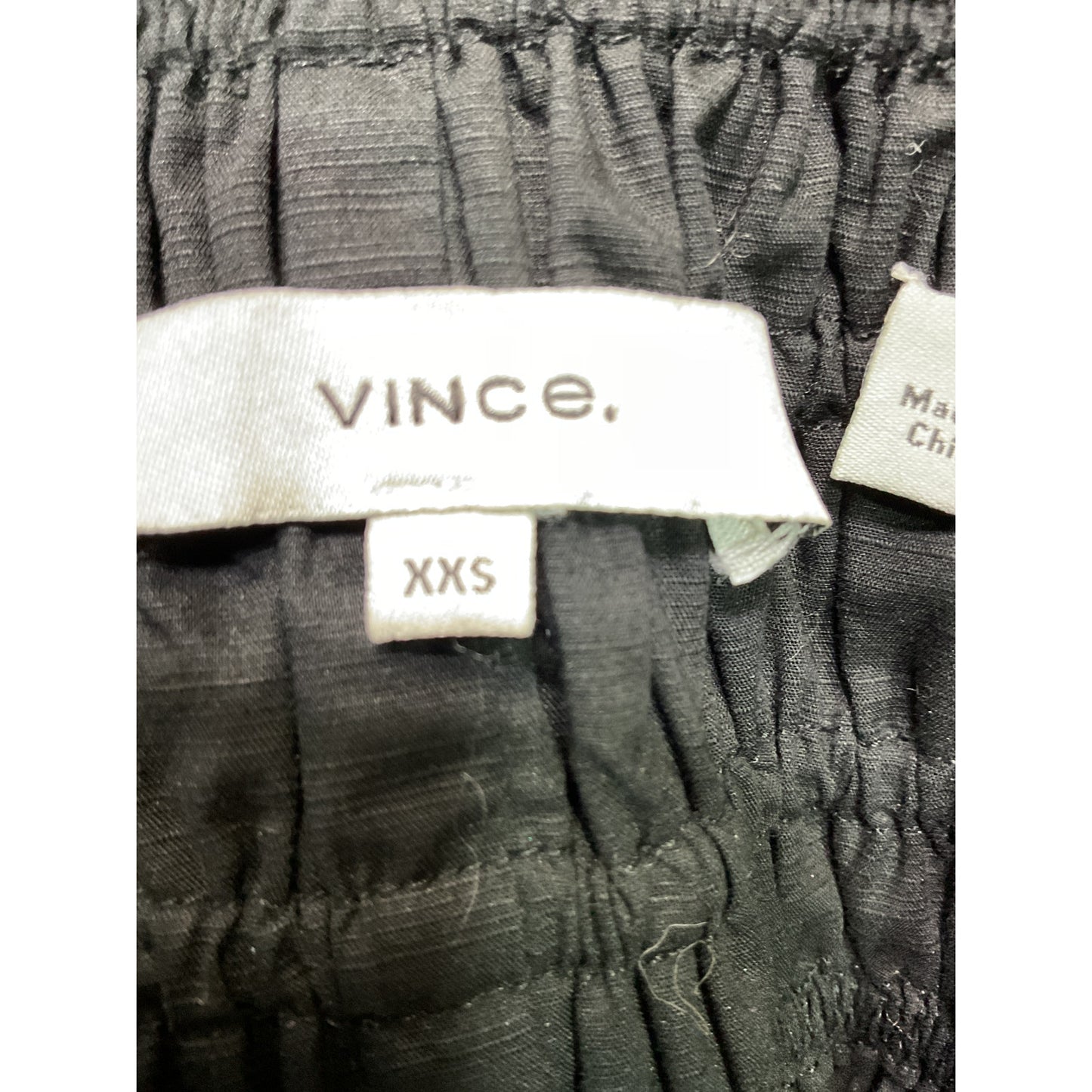 Vince 'Smocked' Black Shorts Size XXS