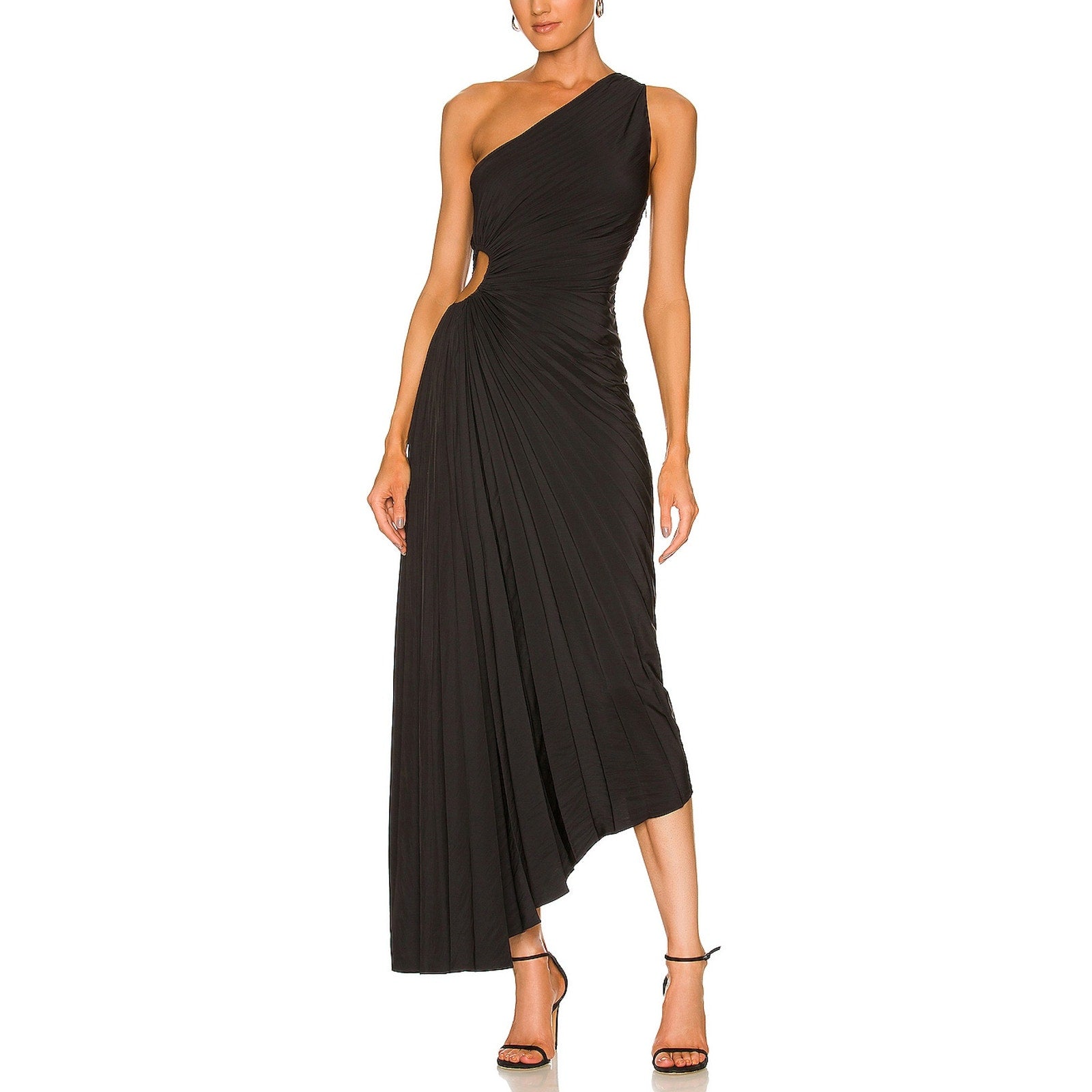 A.L.C. 'Delfina' Black One Shoulder Asymmetrical Dress Size 6