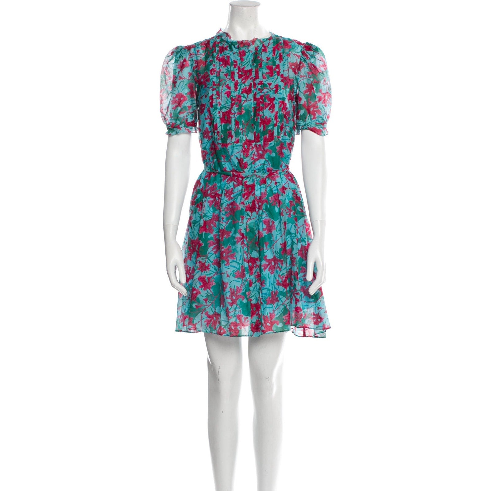 Saloni Floral Print Blue Mini Dress Size 2