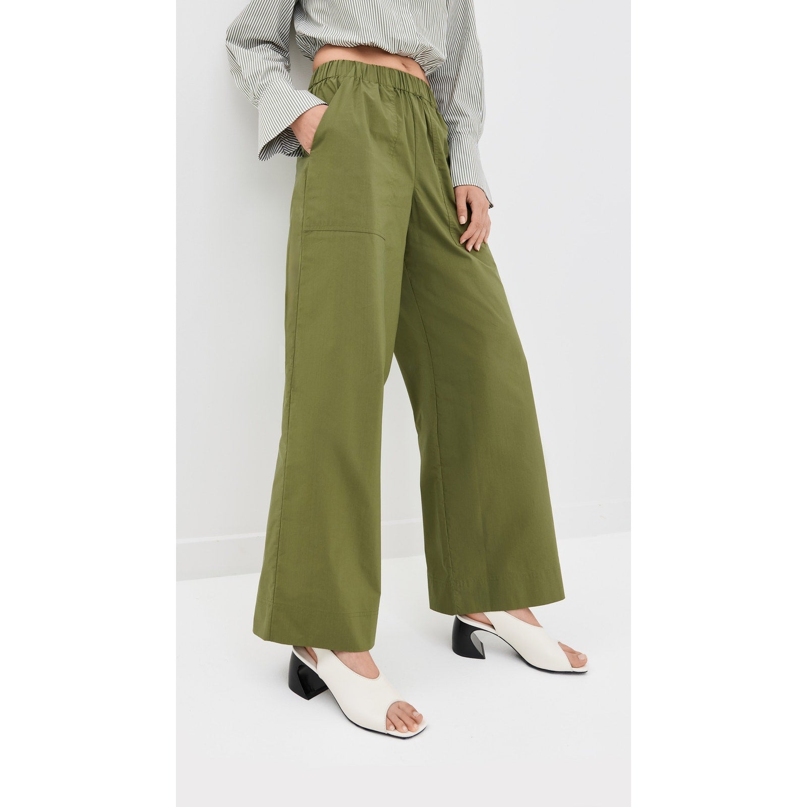 Simkhai 'Arden' Green Ankle Length Pull On Pants Size L - NWT