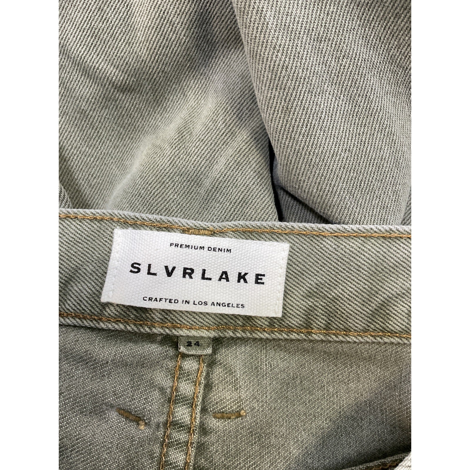 Slvrlake 'Grace' Green Cotton Double Yoke Denim Jean Size 24