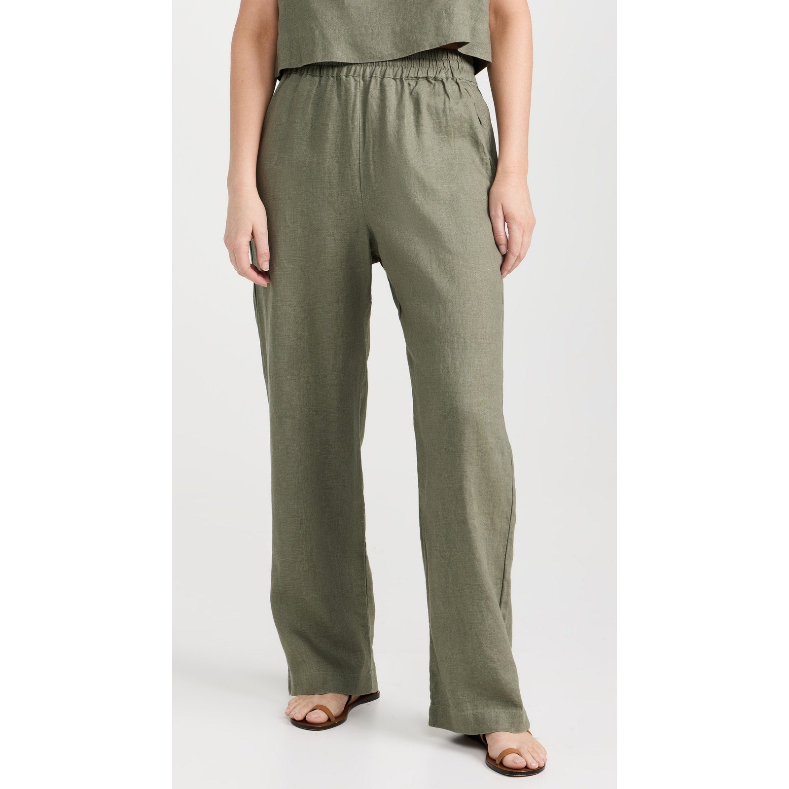 Xirena 'Atticus' Green Linen Pants Size M