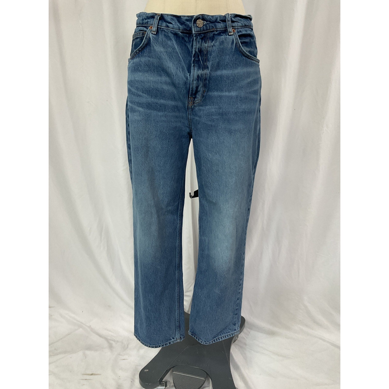 Reformation 'Abby' Blue High Rise Straight Denim Jeans Size 30