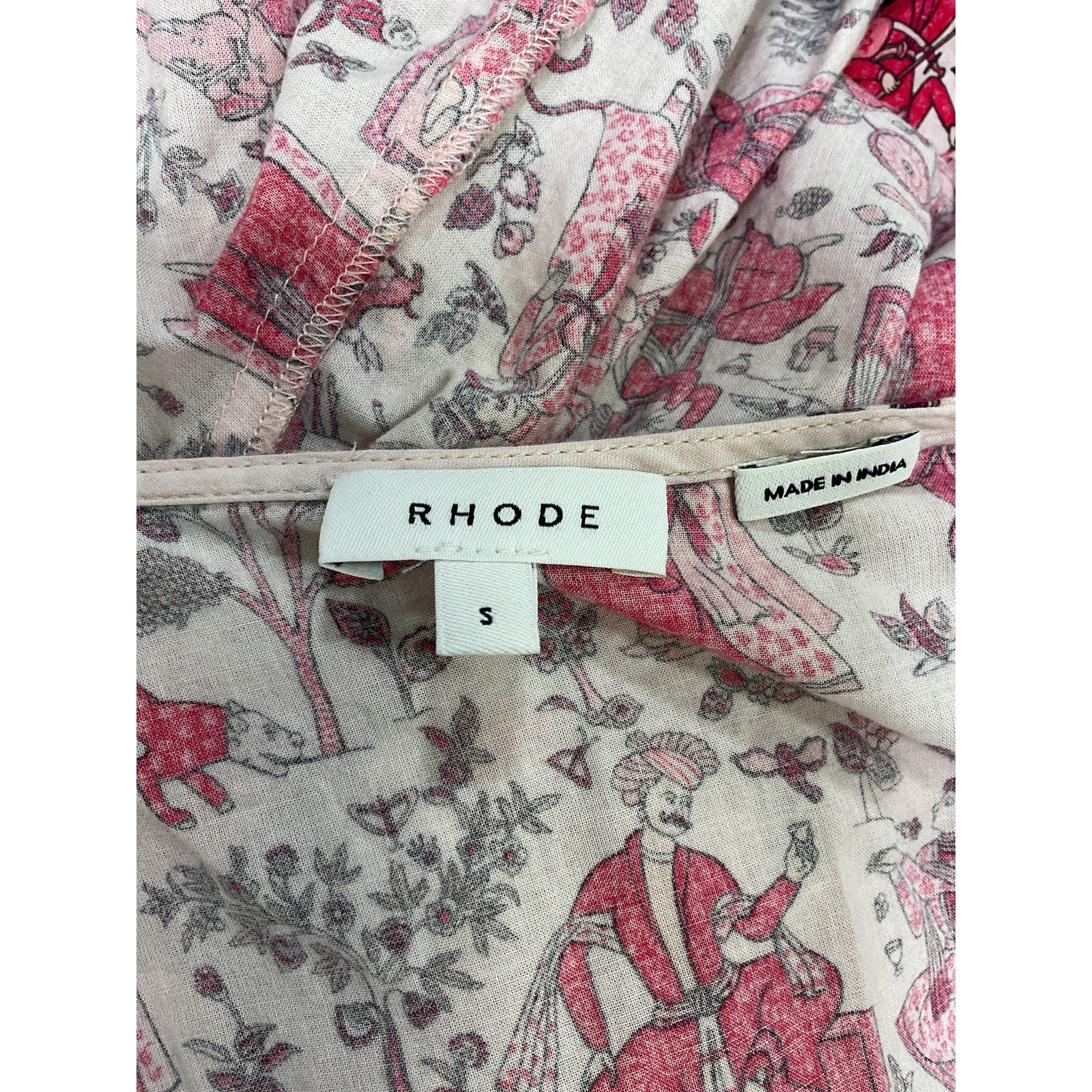 Rhode 'Claudine' Pink Wrap Short Sleeve Mini Dress Size XS