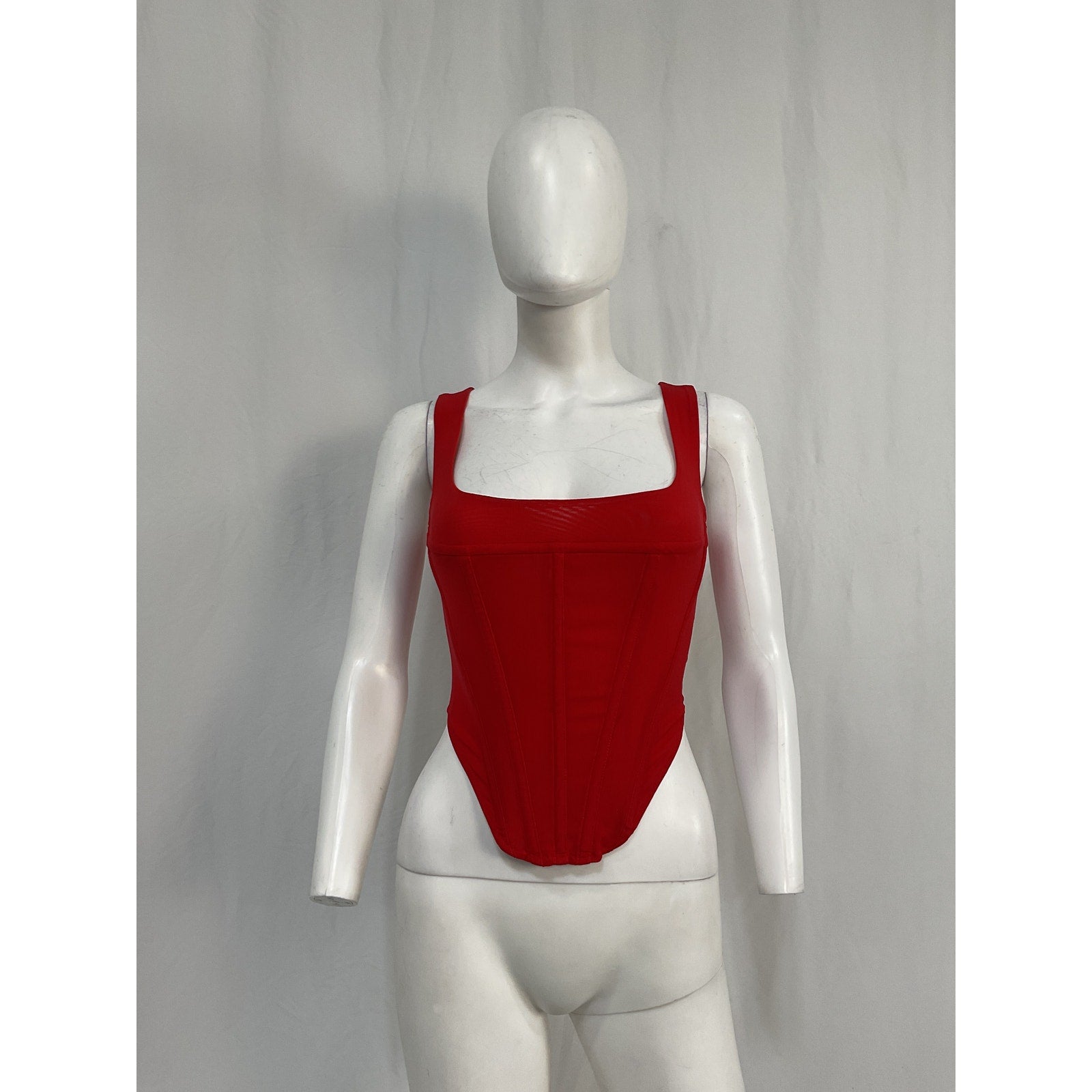 Miaou 'Campbell' Red Nylon Corset Top Size S - NWT