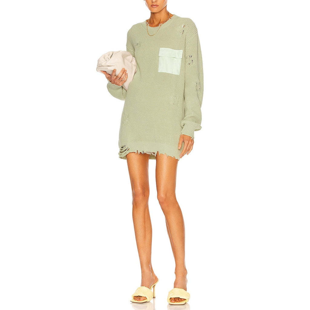 Ser.O.Ya 'Devin' Green Cotton Sweater Size XS