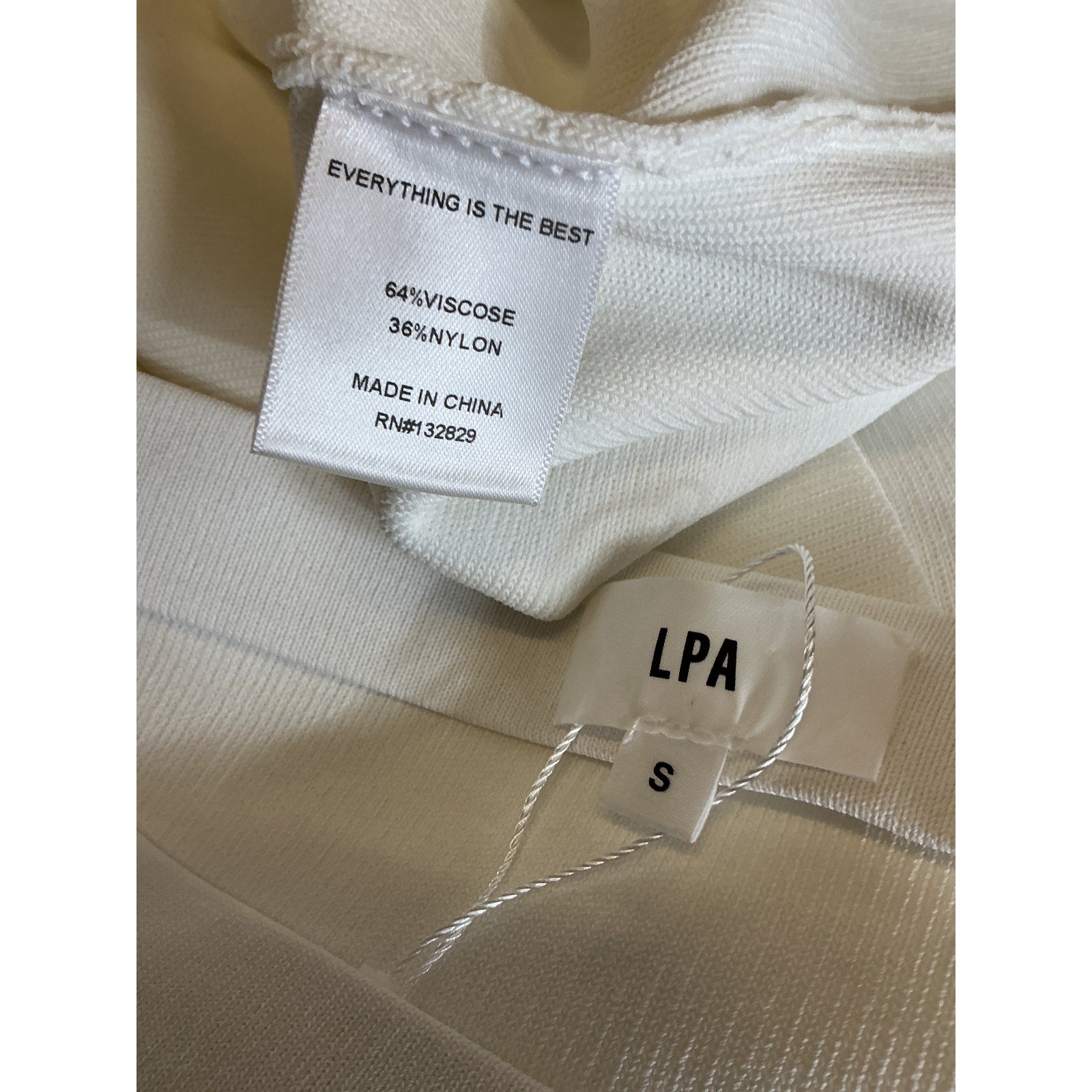 Lpa 'Adrianna' White Viscose Knit Mini Dress Size S