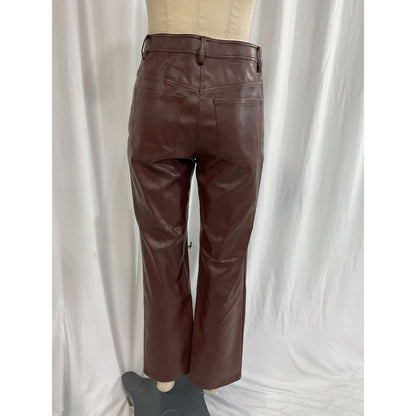 Miaou 'Junior' Brown Vegan Leather Pant Size M