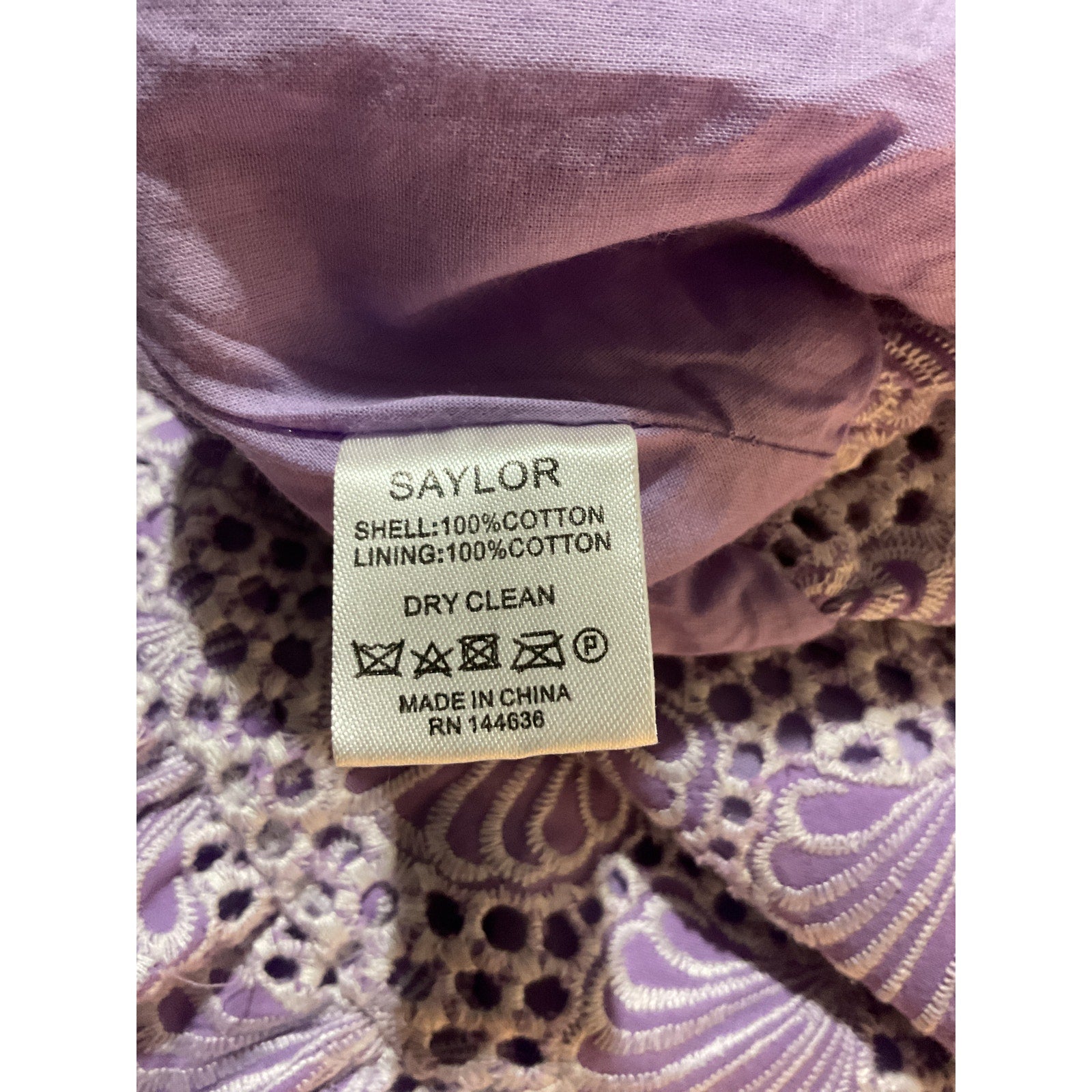 Saylor 'Rogue' Purple Cotton Set Size XS