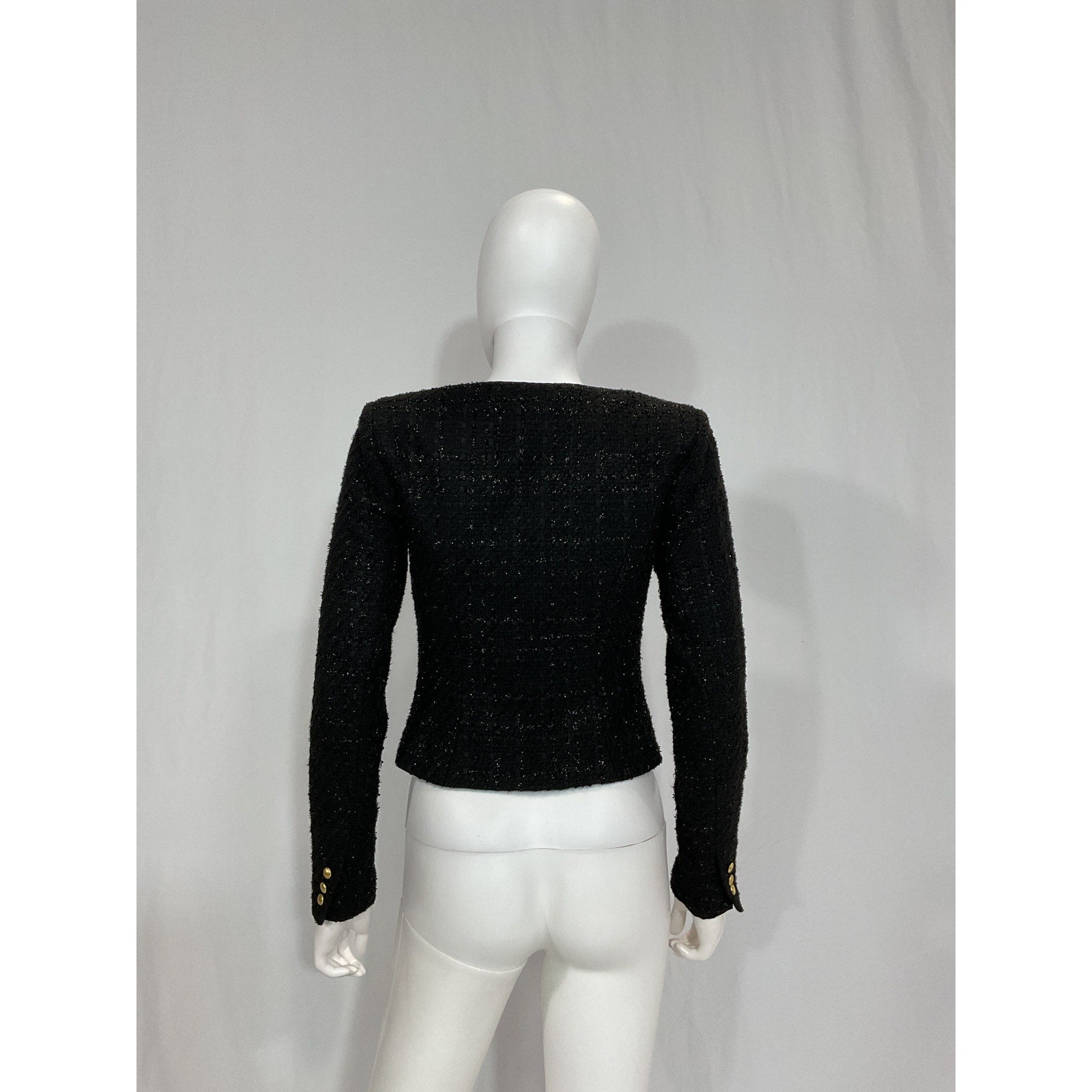 Assignment 'Bianca' Black Tweed Jacket Size XS