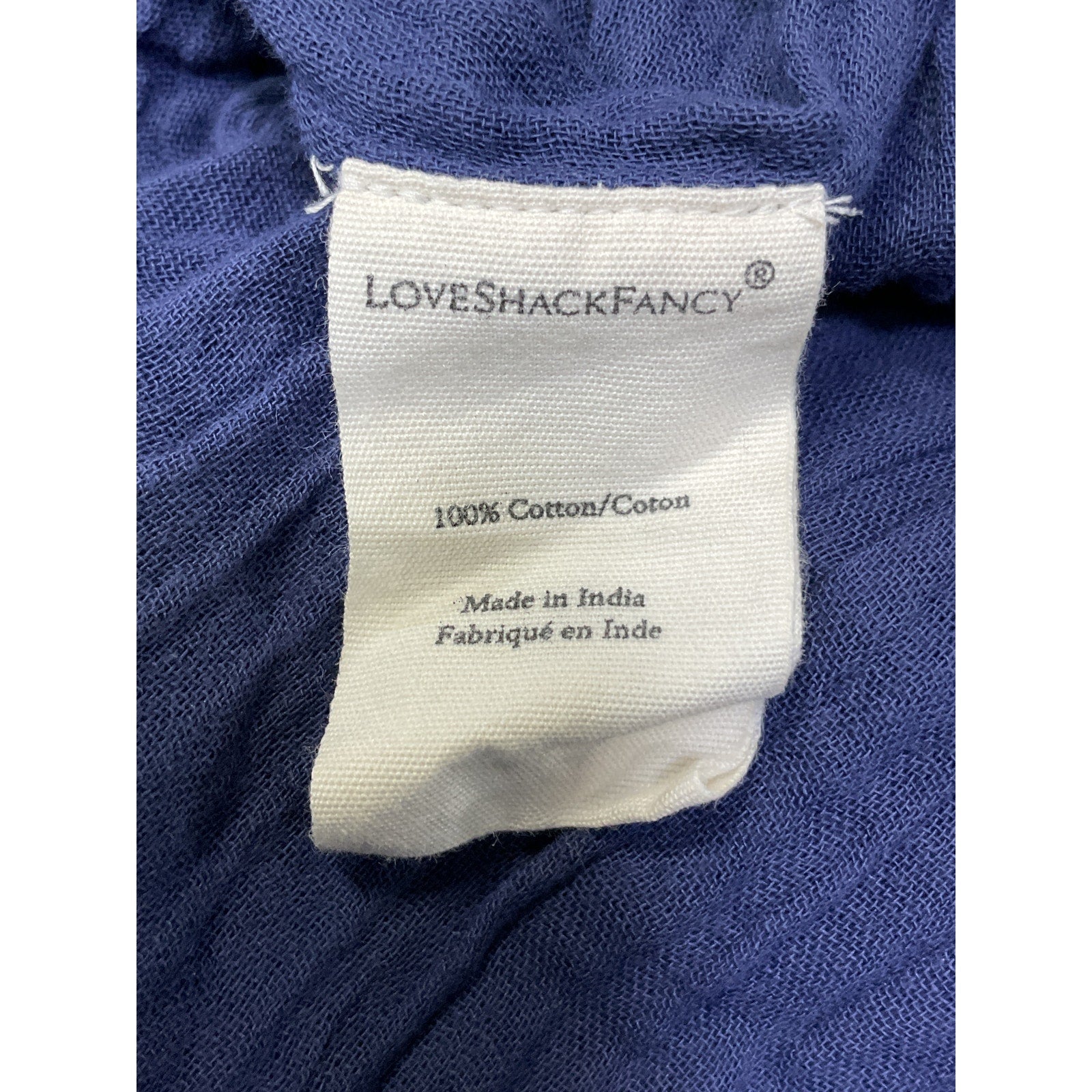 Loveshackfancy 'Alohl' Blue Cotton Maxi Dress Size P