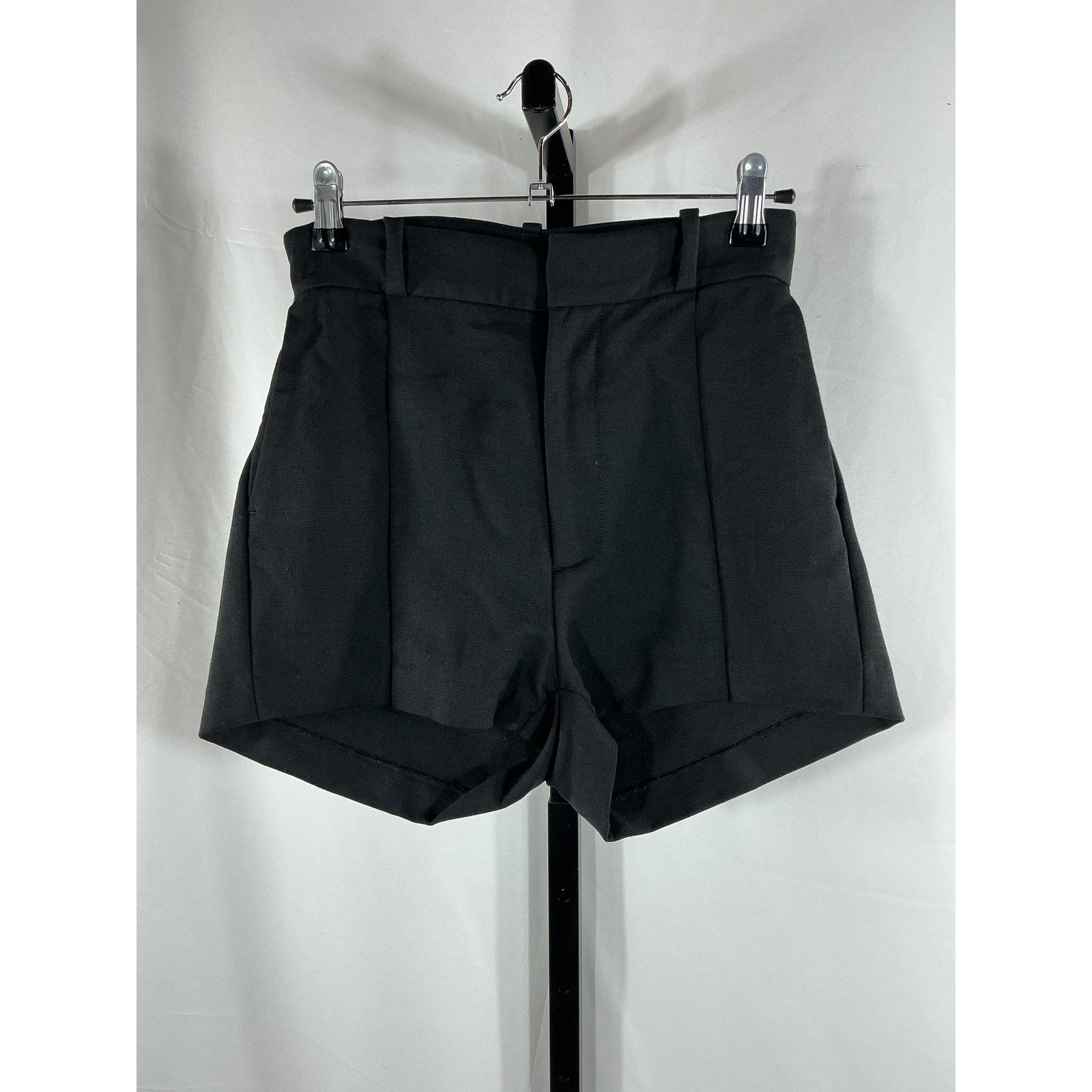 Area 'Deco' Black Wool Bow High Waisted Short Size 2