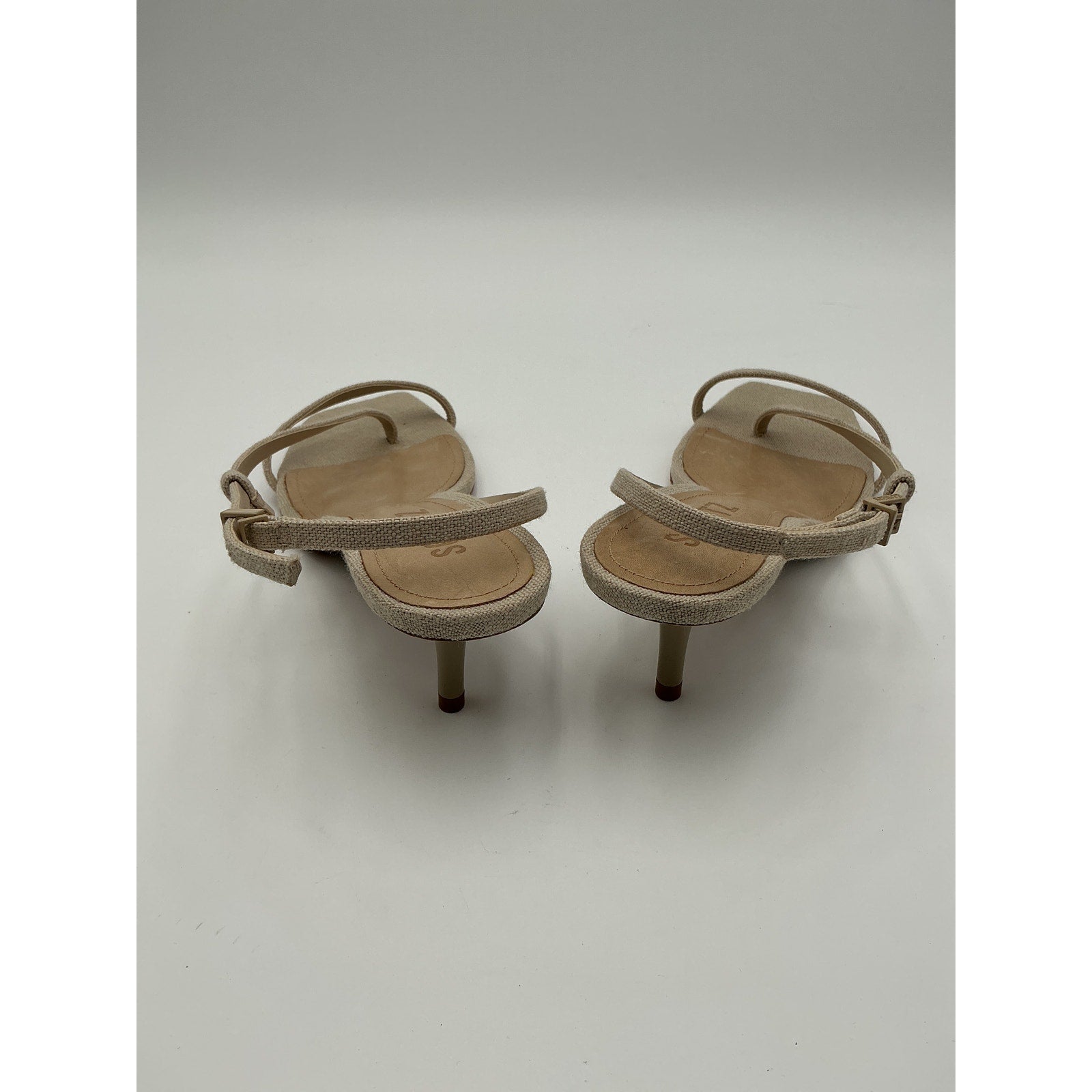 Schutz 'Heloise' Tan Leather Sandal Heels Size 8.5