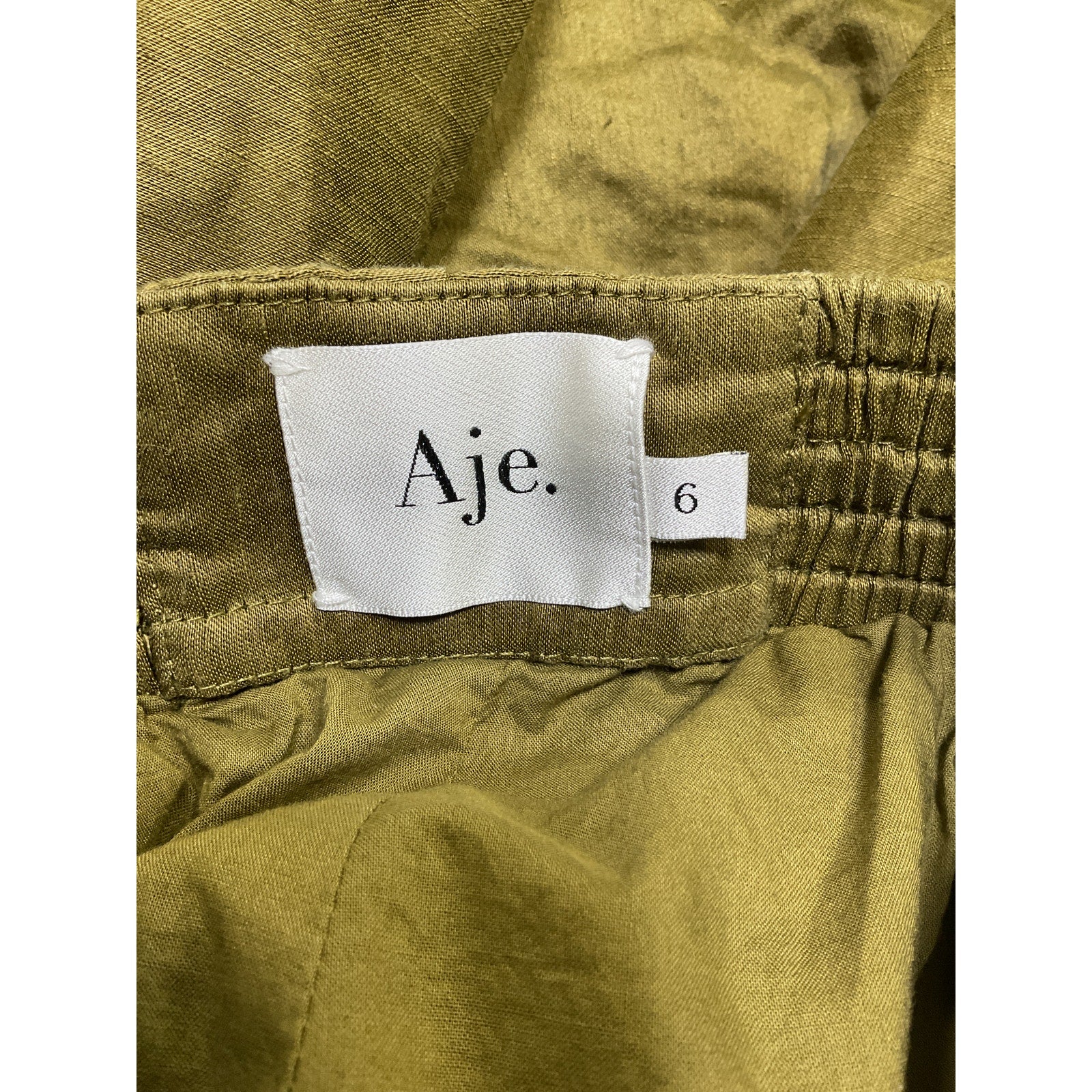 Aje 'Theory' Green Cinched Pant Size 6