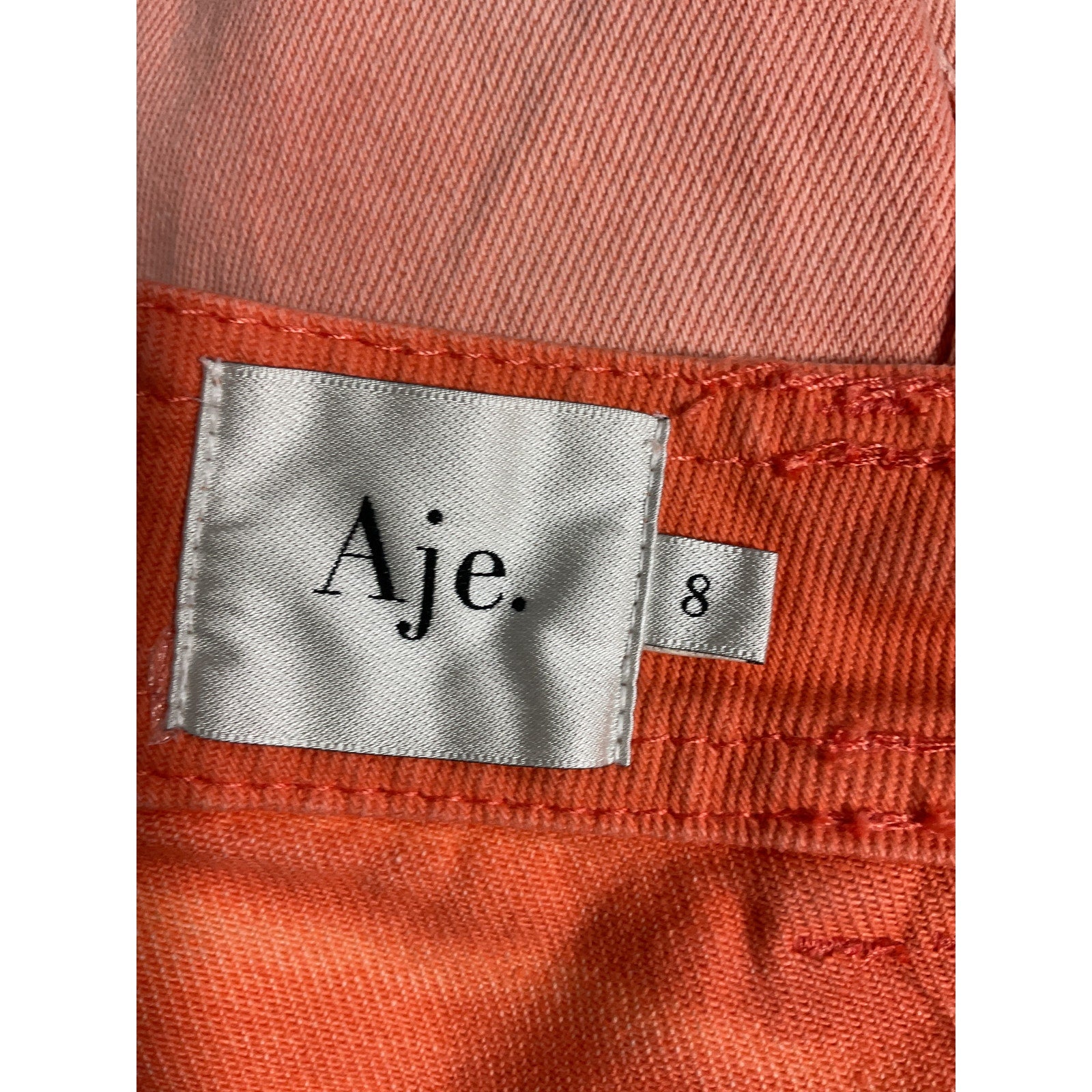 Aje 'Ember Ombre' Orange Denim Mini Skirt Size 8