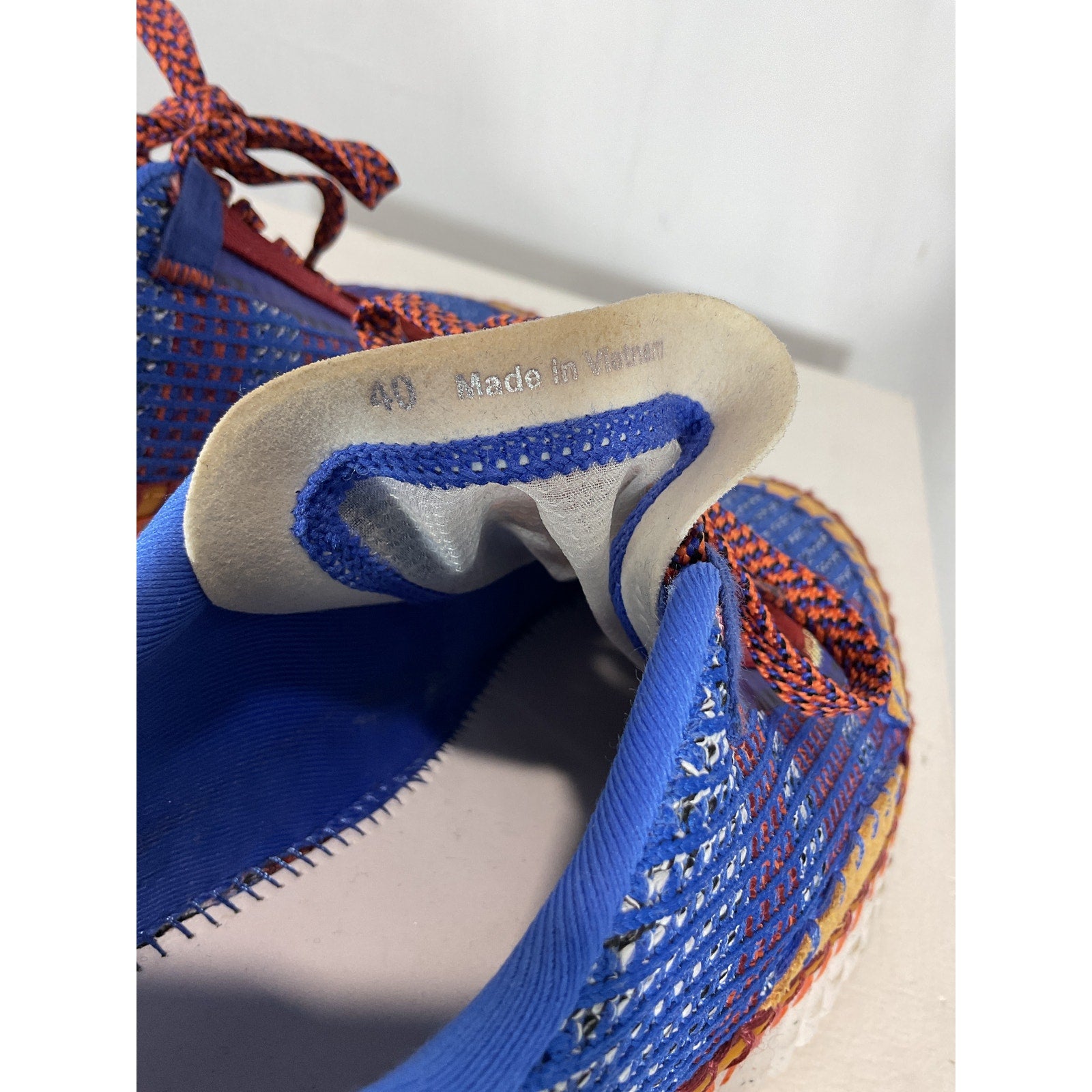 Chlo� 'Nama' Blue Polyester Mixed Media Platform Sneakers Size 10