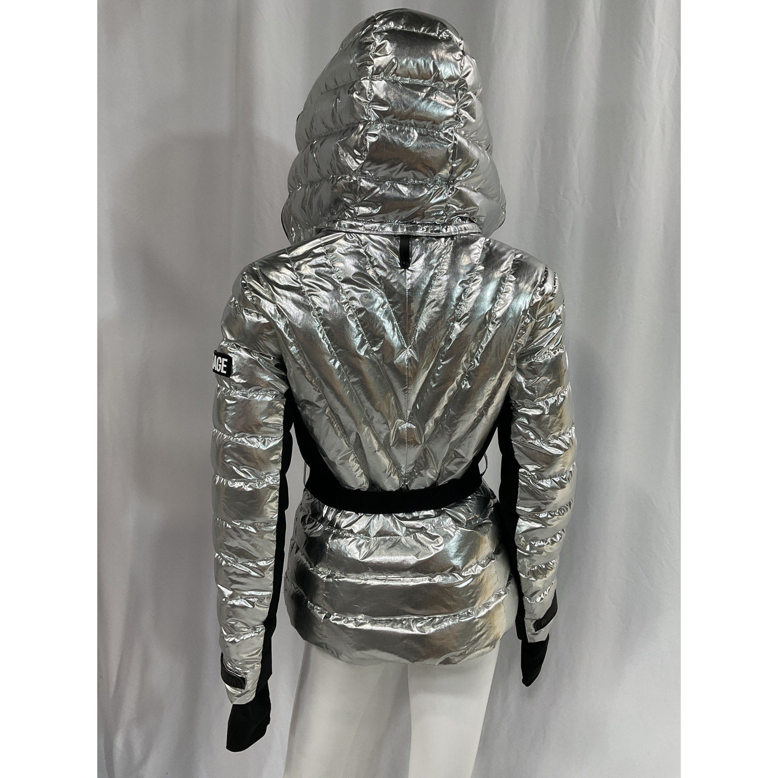 Mackage 'Elita' Silver Stand-Neck Down Coat Size XS