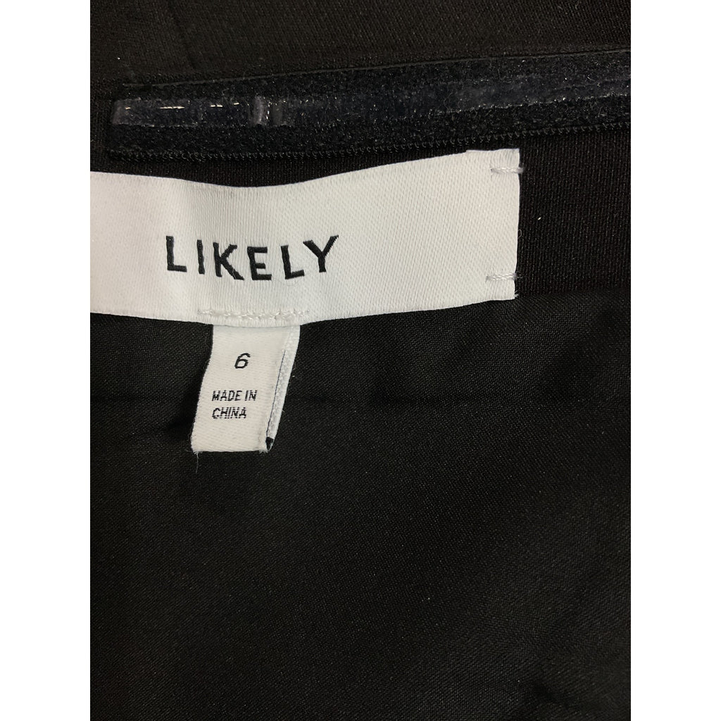 Likely 'Desi' Black Feather Trim Jumpsuit Size 6