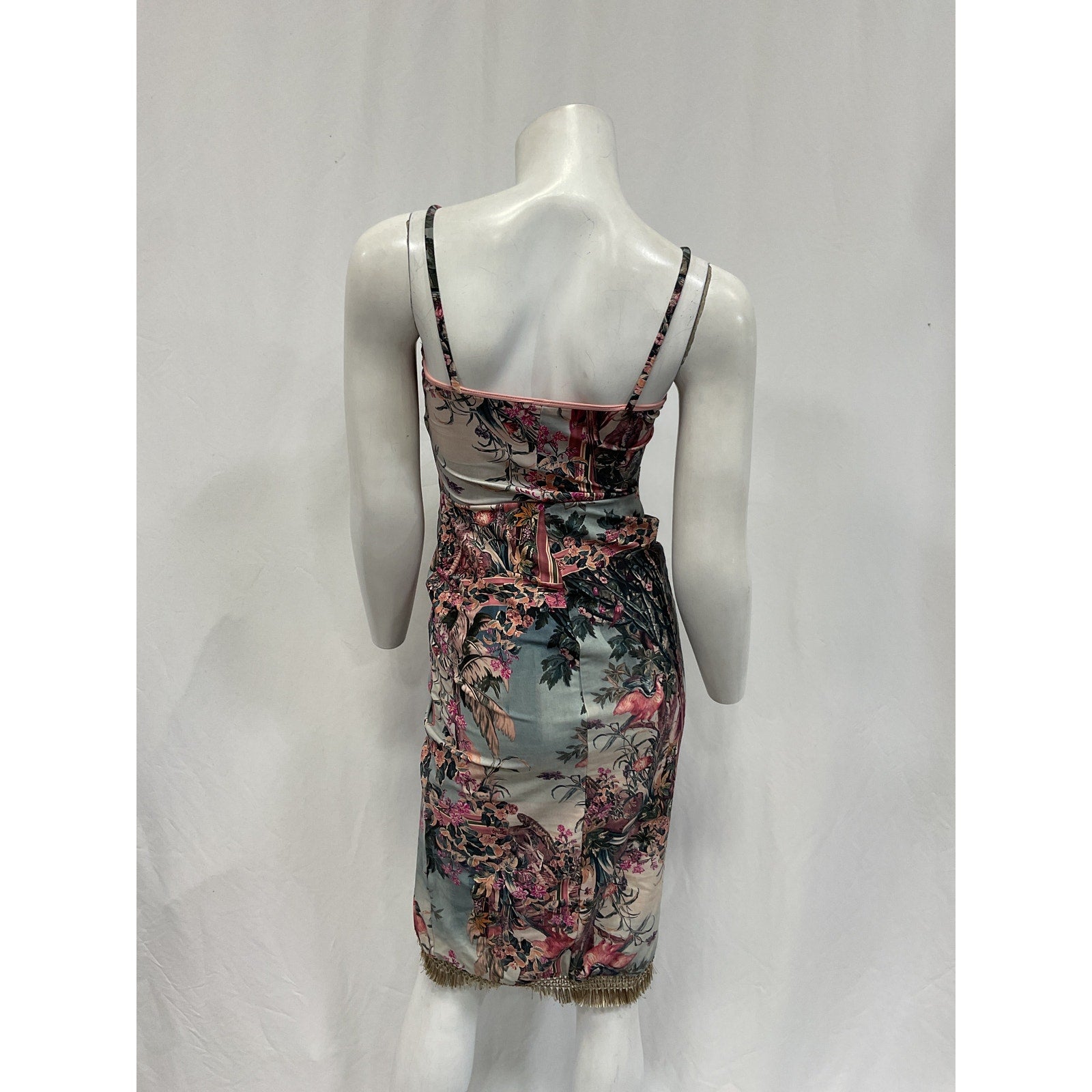 Patbo Lycra 'Fringe' Pink Dress Size S