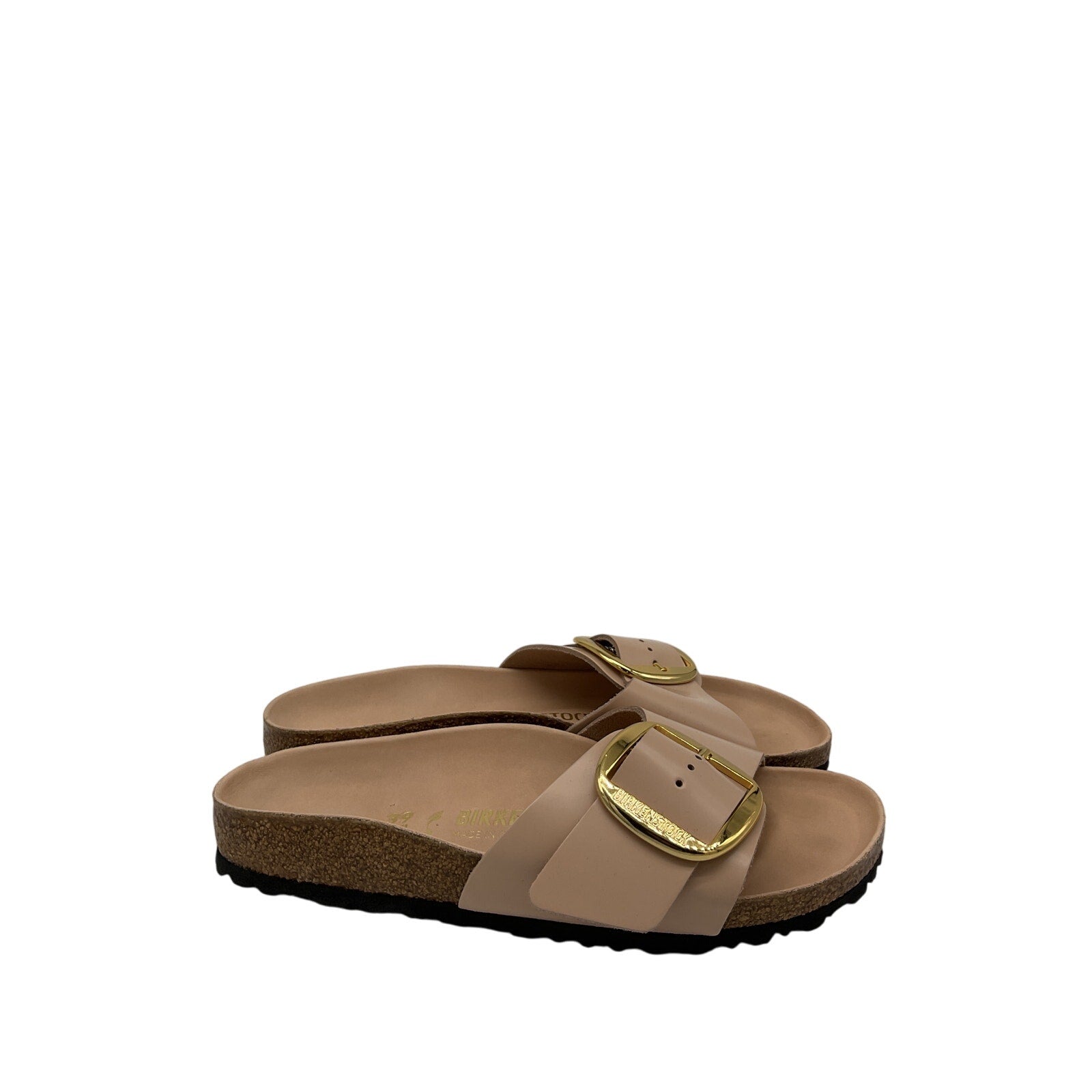 Birkenstock 'Madrid' Pink Leather Big Buckle Sandal Size 9