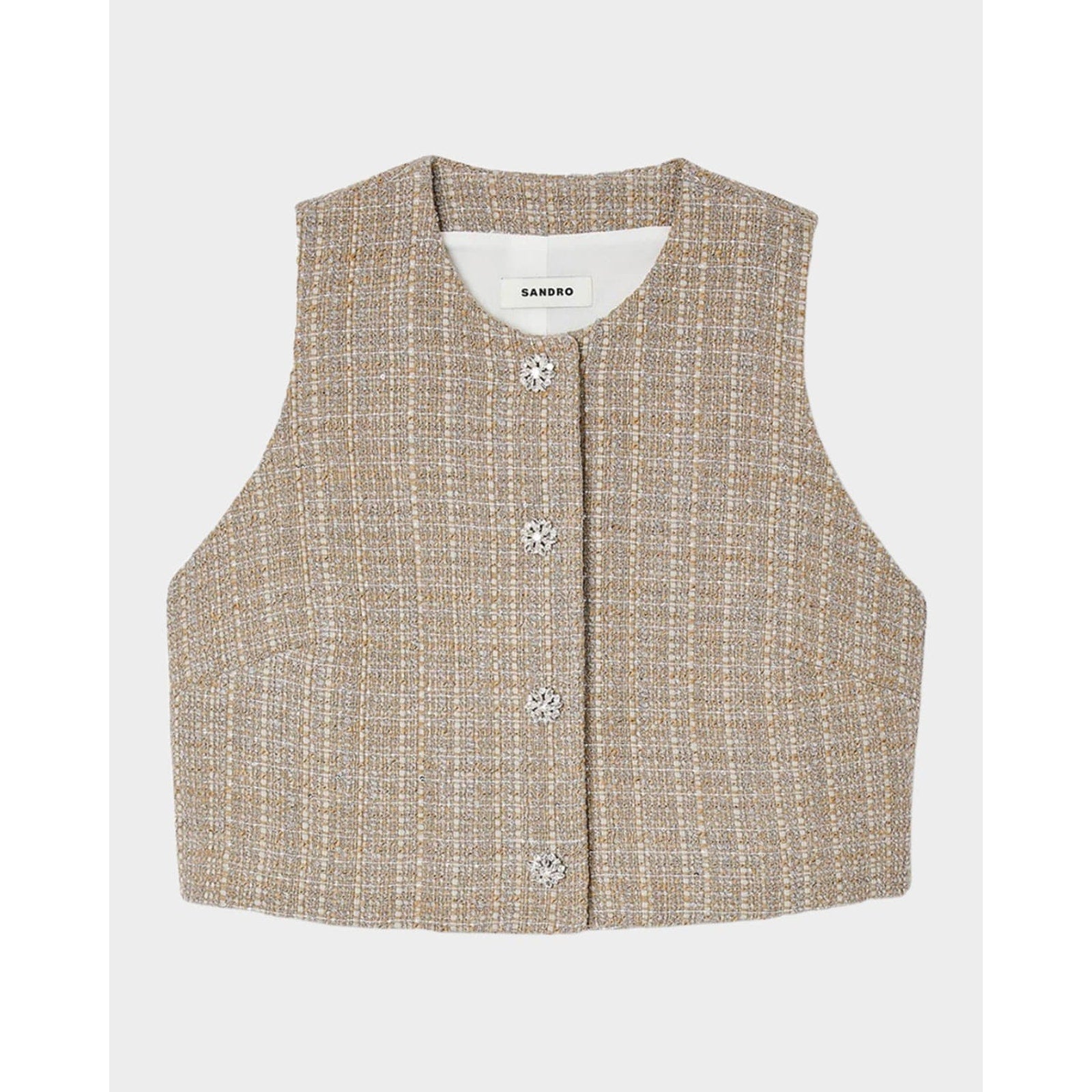 Sandro 'Javier' Tan Sleeveless Top Size 0