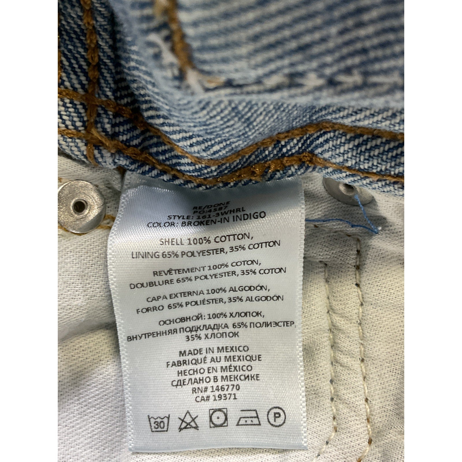 Re/Done '90s' Blue High Rise Loose Denim Jeans Size 29