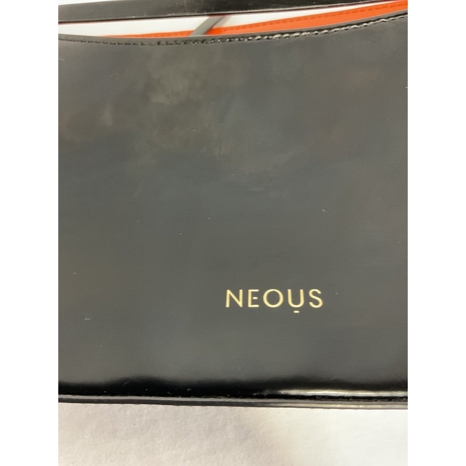 Neous 'Zeta' Black Leather Two-Tone Leather Shoulder Bag