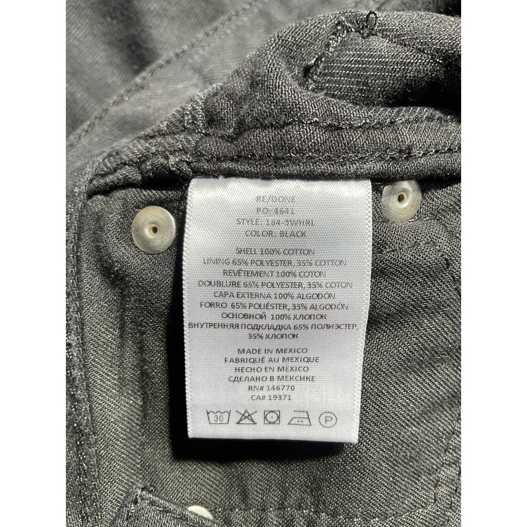 Re/Done '90s' Black High-Rise Loose Denim Jeans Size 25