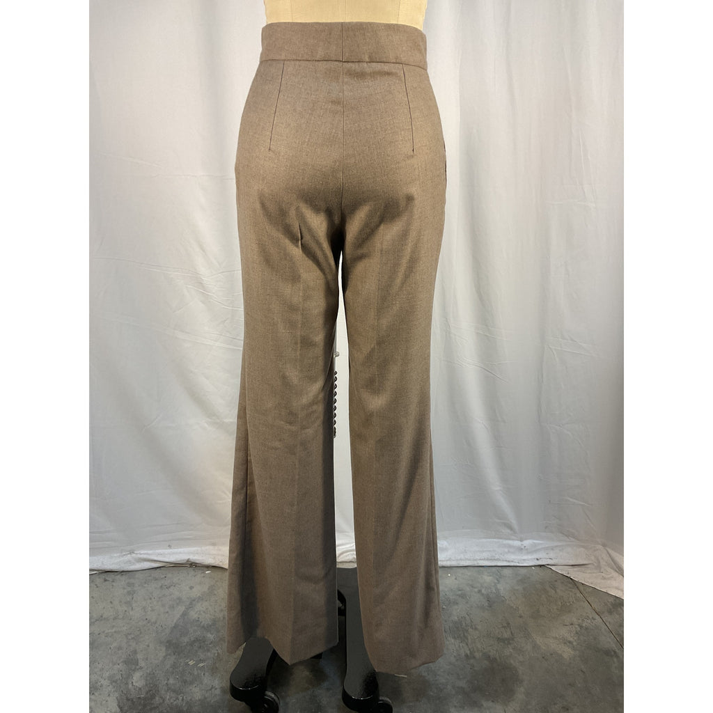 Raey Flared Tan Cashmere Tailored Trousers Size 8