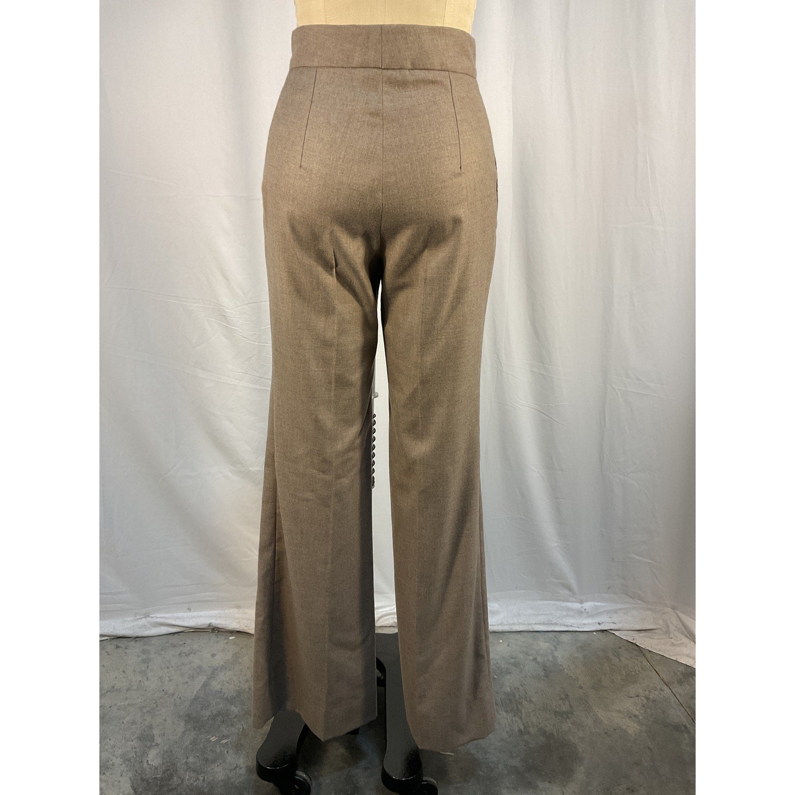 Raey Flared Tan Cashmere Tailored Trousers Size 8