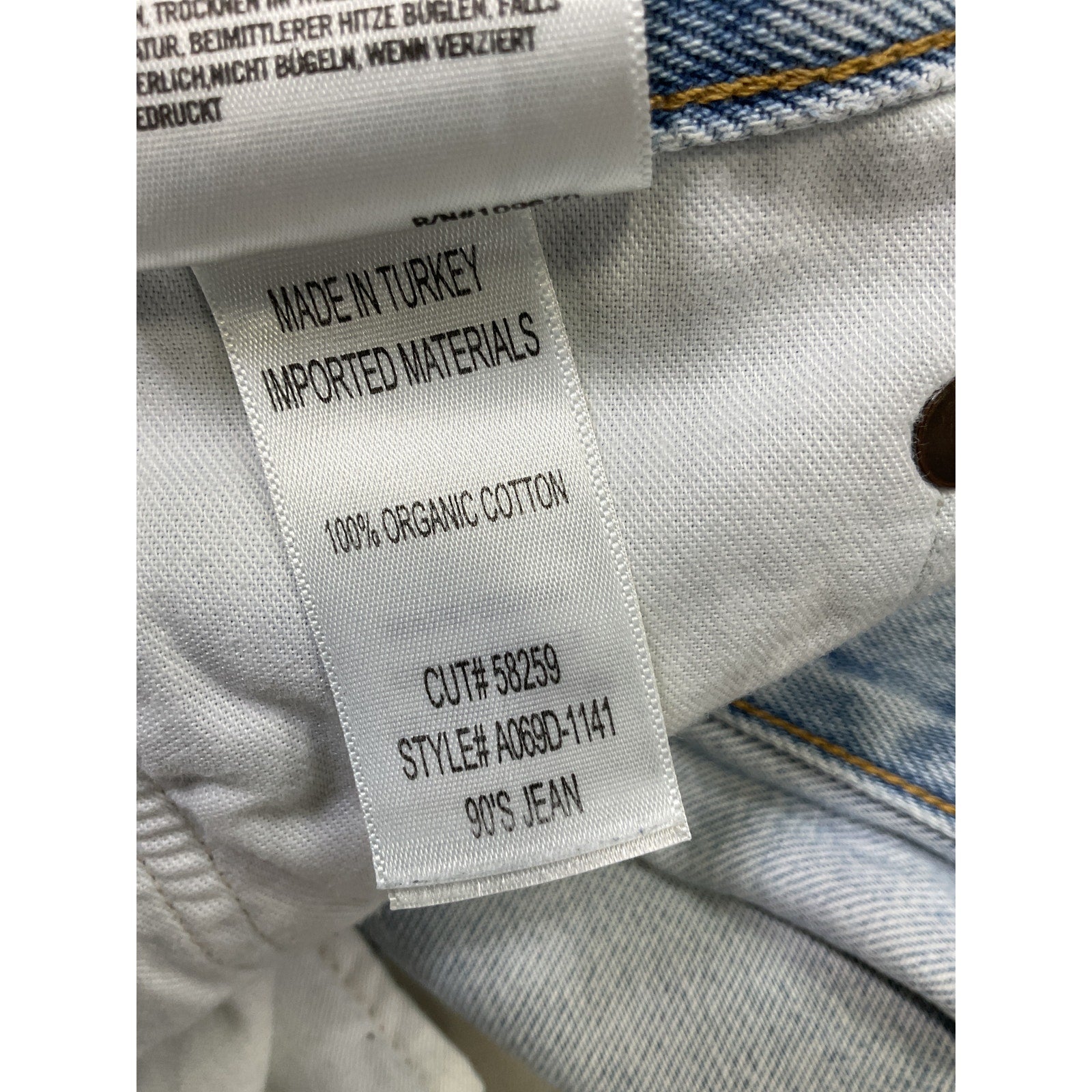 Agolde '90's' Blue Mid Rise Loose Fit Size 30