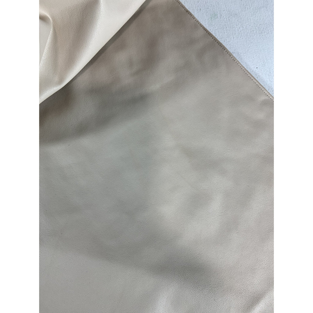 Lapointe Stretch Tan Polyurethane Faux Leather Drape Mini Skirt Size 0