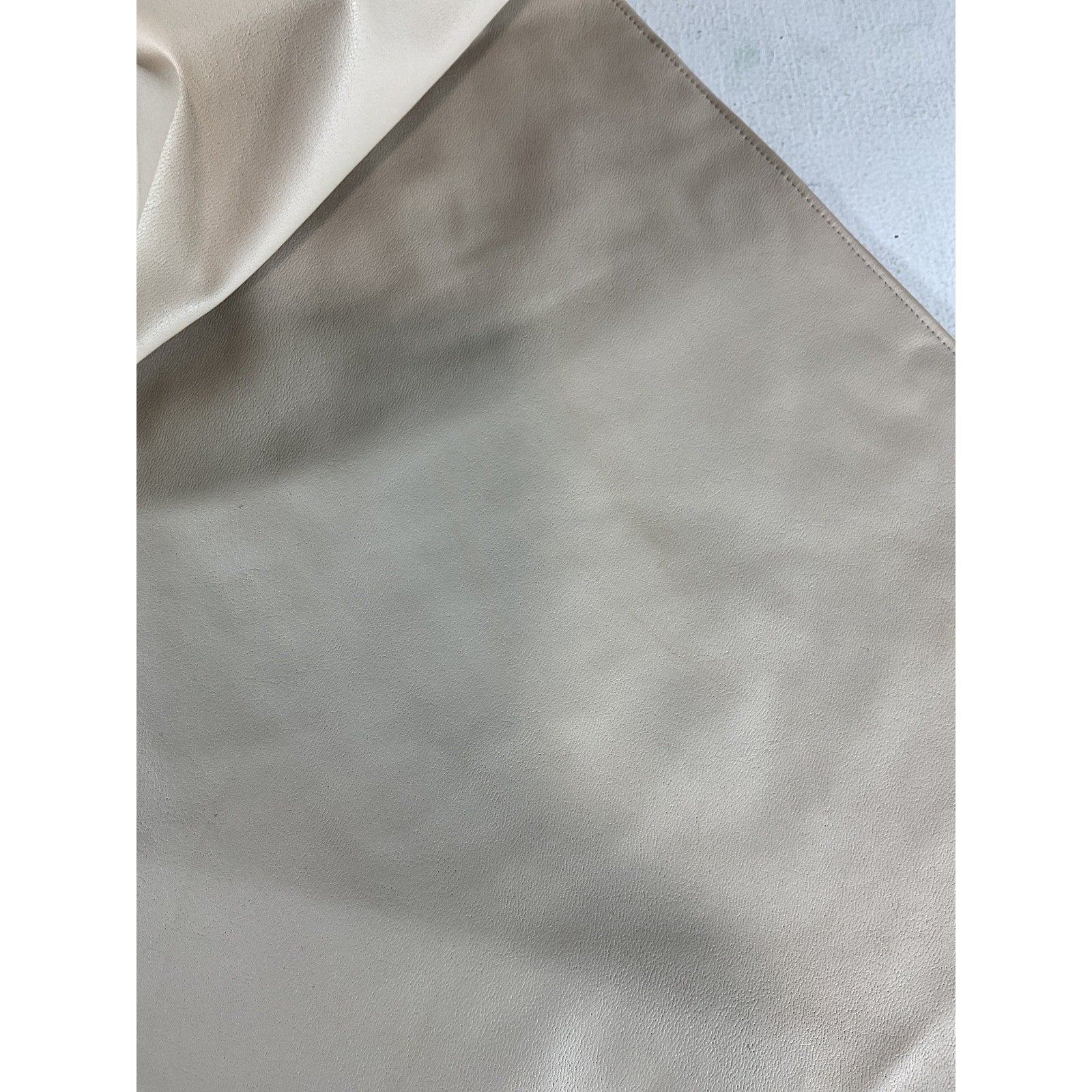 Lapointe Stretch Tan Polyurethane Faux Leather Drape Mini Skirt Size 0