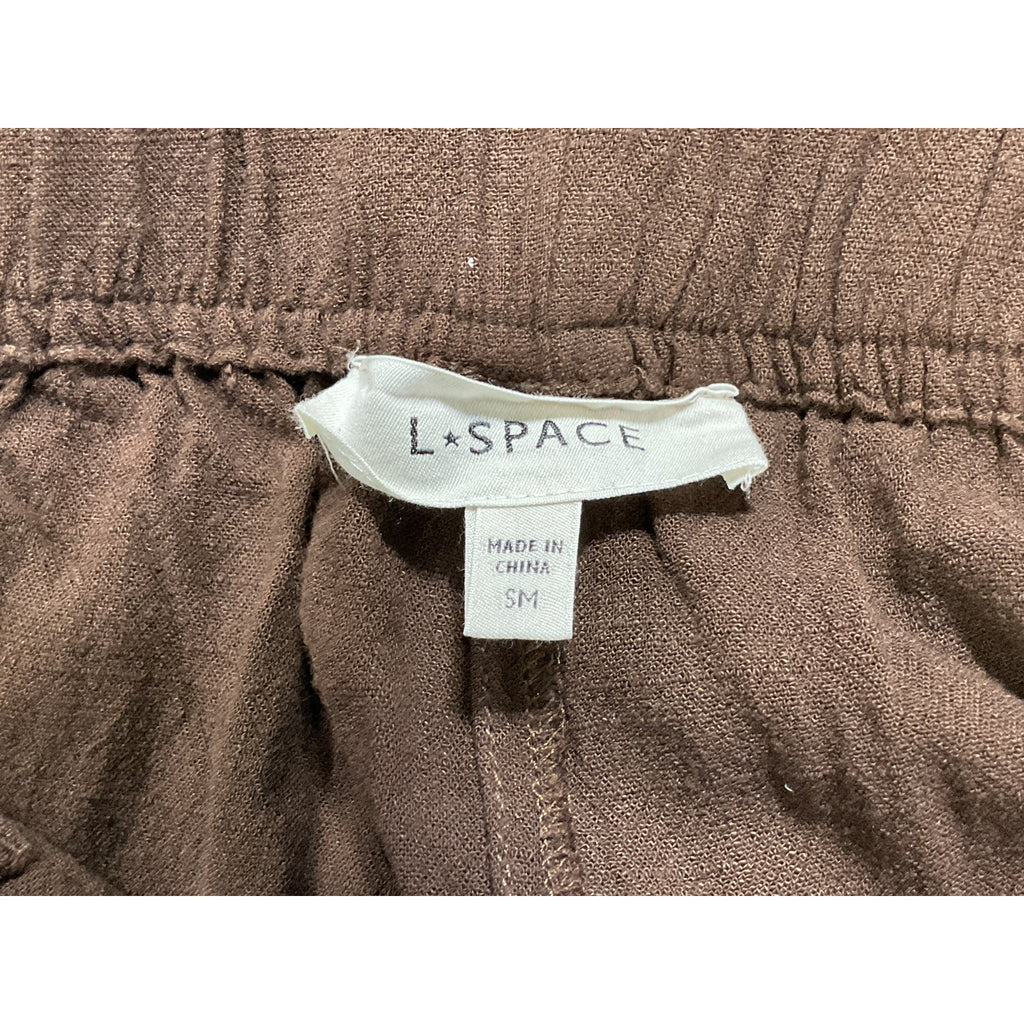 L*Space 'Rhodes' Brown Linen Pant Size S