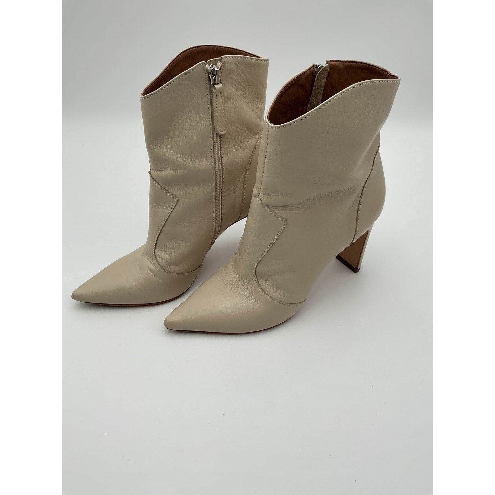 Raye 'Rudy' White Leather Bootie Size 6.5