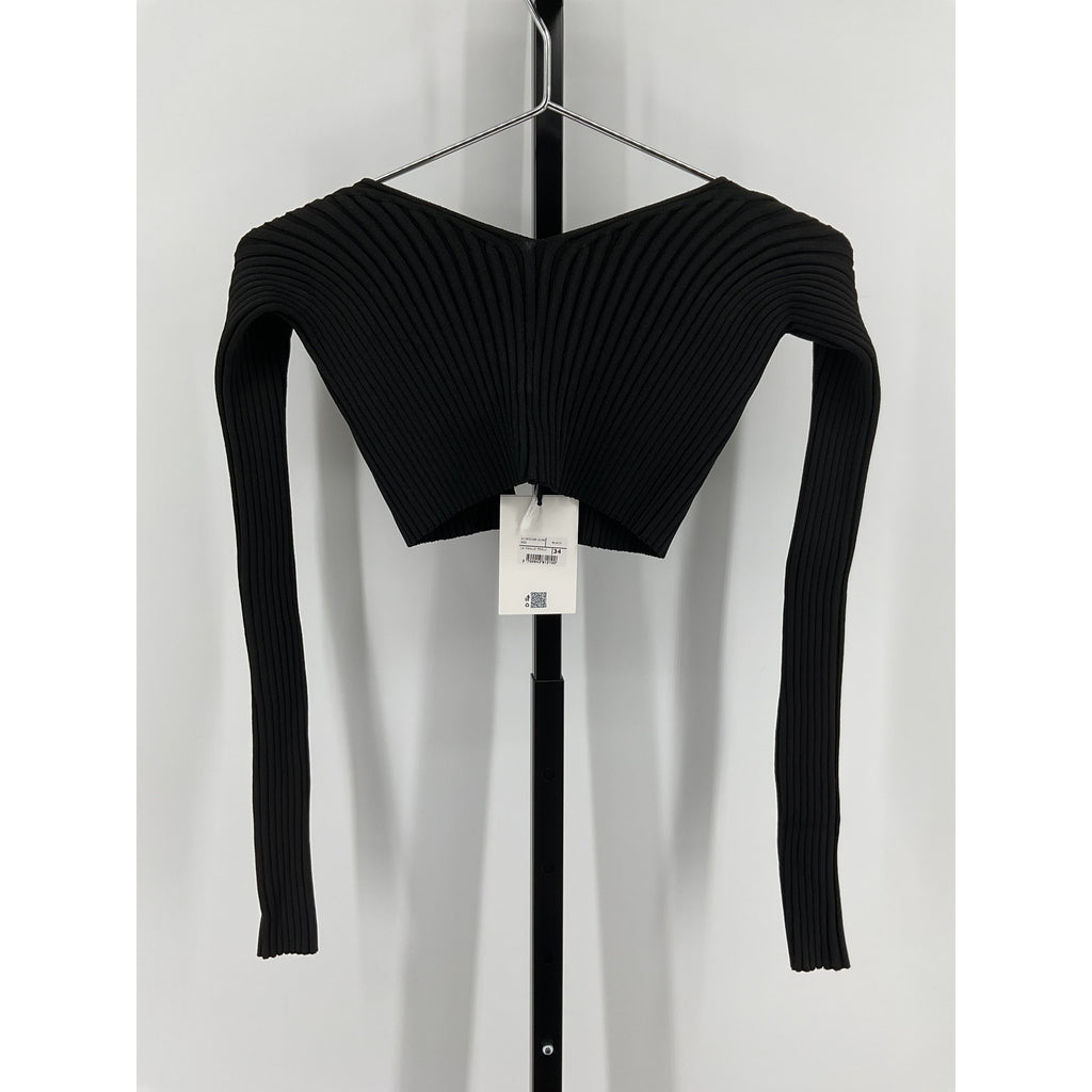 Jacquemus 'La Maille' Black Viscose Pralu Size 34 - NWT