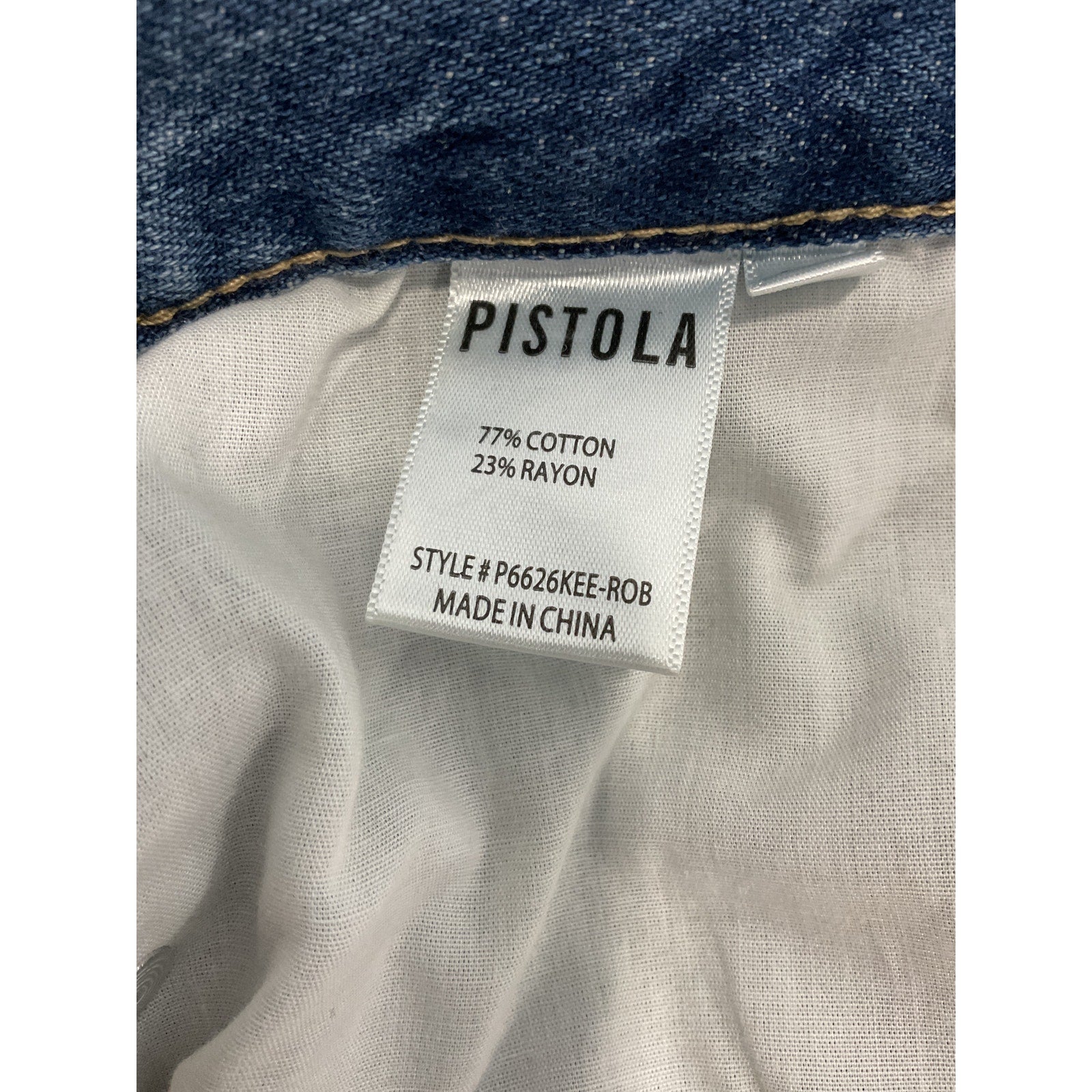 Pistola 'Presley' Blue Straight Denim Jean Size 27