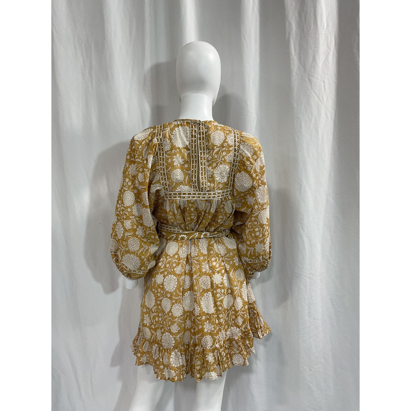 Cleobella 'Magdalena' Yellow Mini Dress Size S