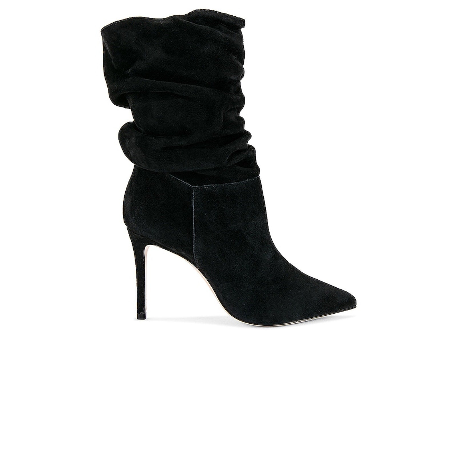 Schutz 'Ashlee' Black Suede Leather Stiletto Heel Boot Size 7