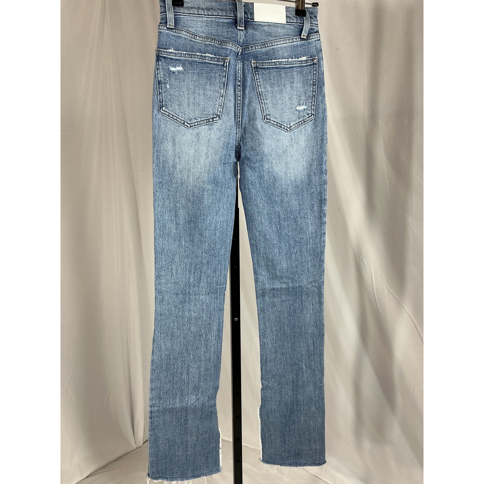 Pistola 'Colleen' Blue Cotton High Rise Slim Boot Size 24