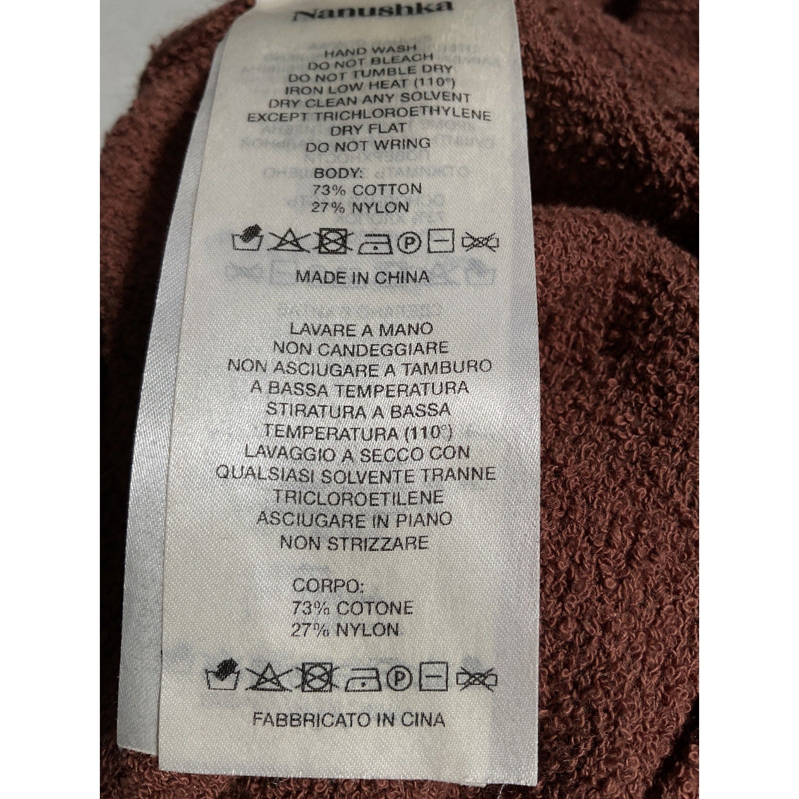 Nanushka 'Wrap' Brown Open Back Polo Sweater Size P