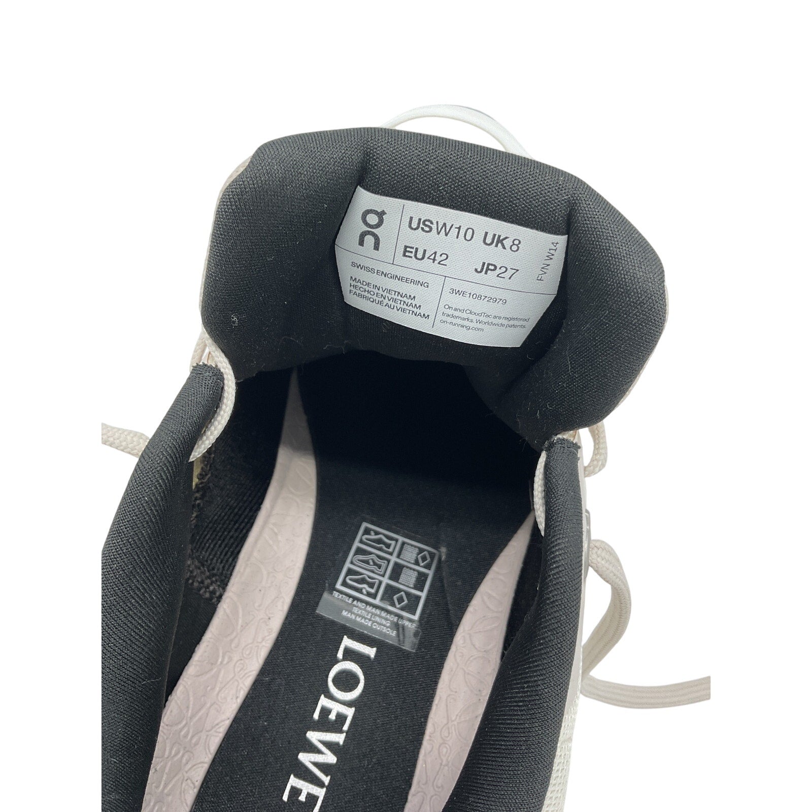 Loewe Cloudtilt 2.0 White Polyester Sneaker Size 10 - NWT