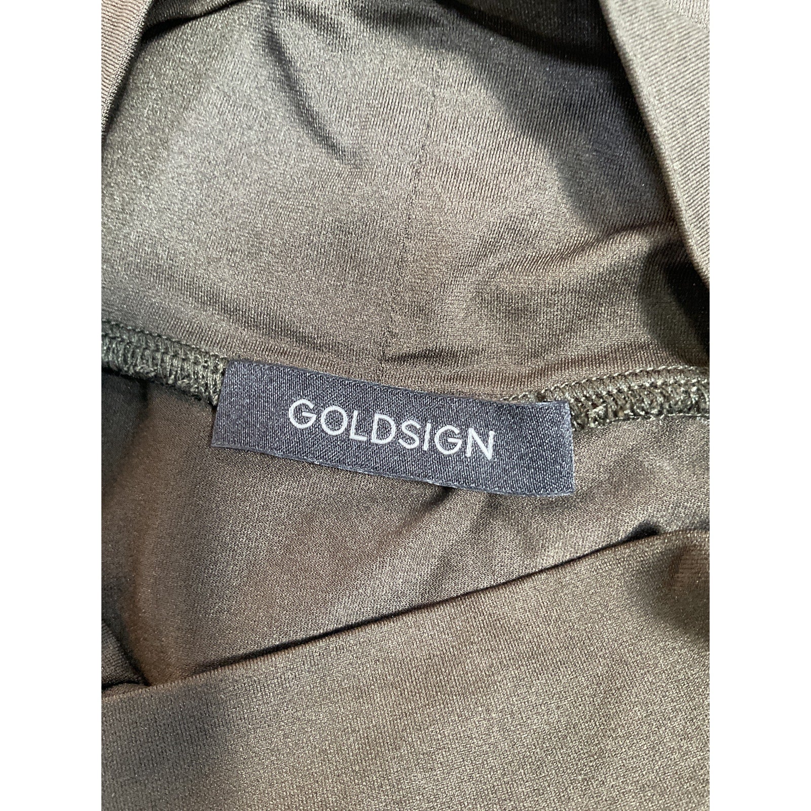 Goldsign 'Zora' Green Long Sleeve Turtleneck Top Size M