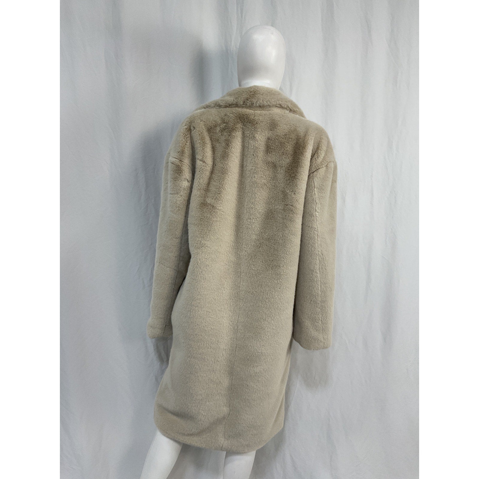 Sprwmn Faux Fur Beige Polyester Long Coat Size XS