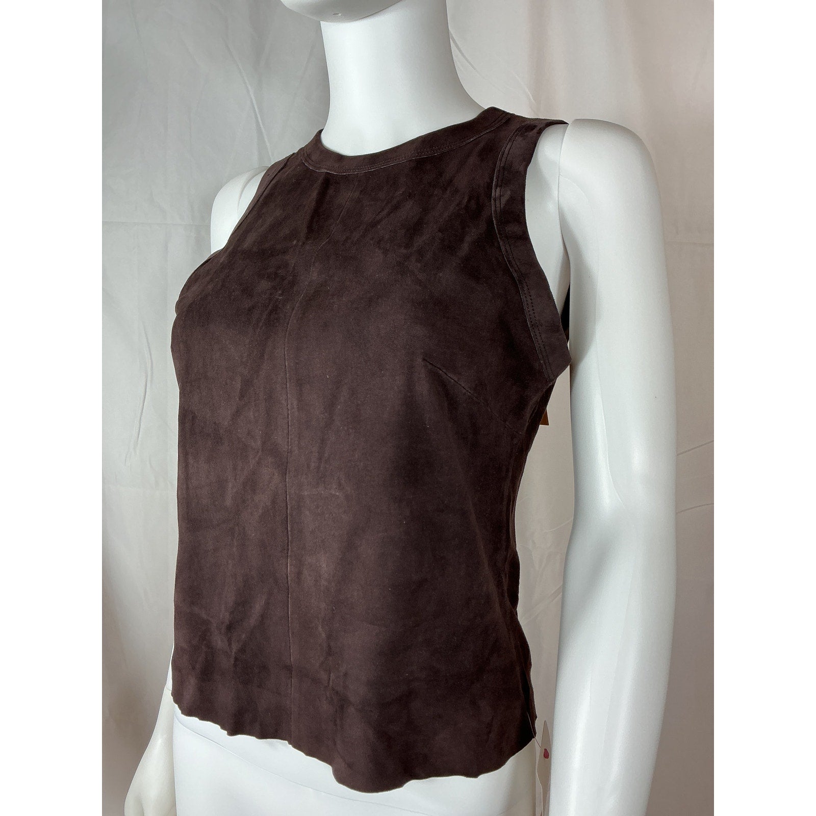 Stouls 'Pam' Brown Suede Tank Top Size M - NWT