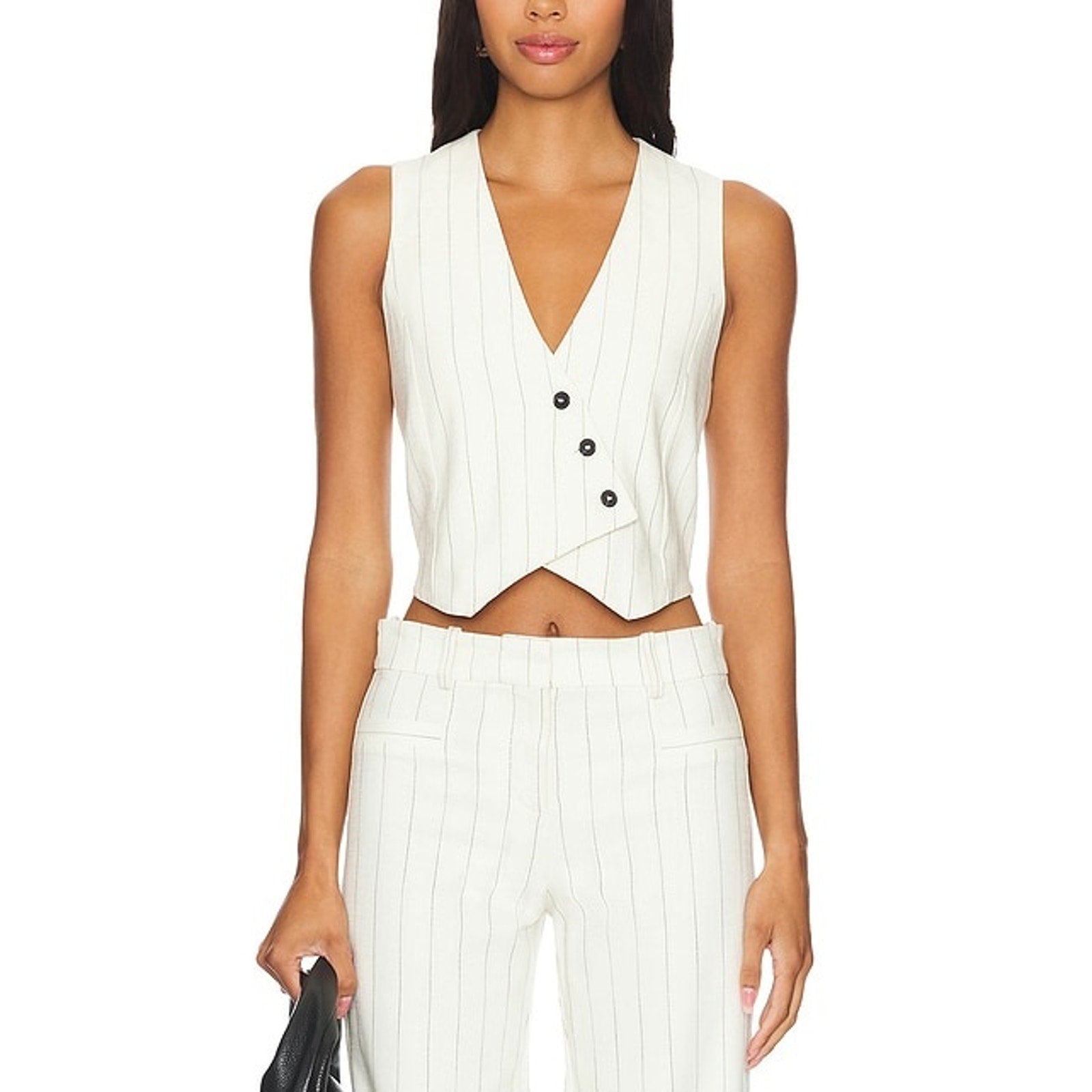 Ba&Sh 'Gilet' White Viscose Erita Vest Size 1 / S