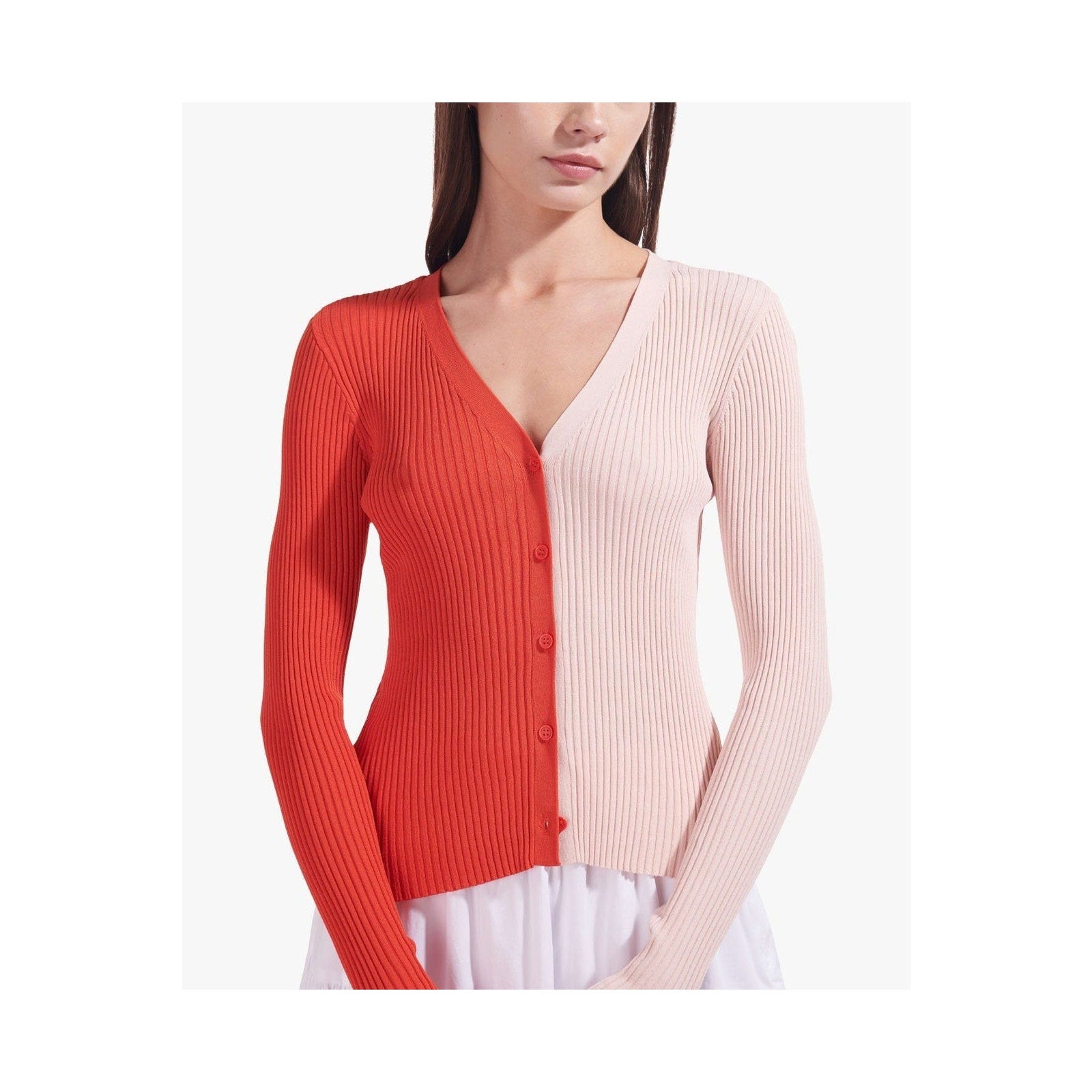 Staud 'Cargo' Orange Long Sleeve Sweater Size M