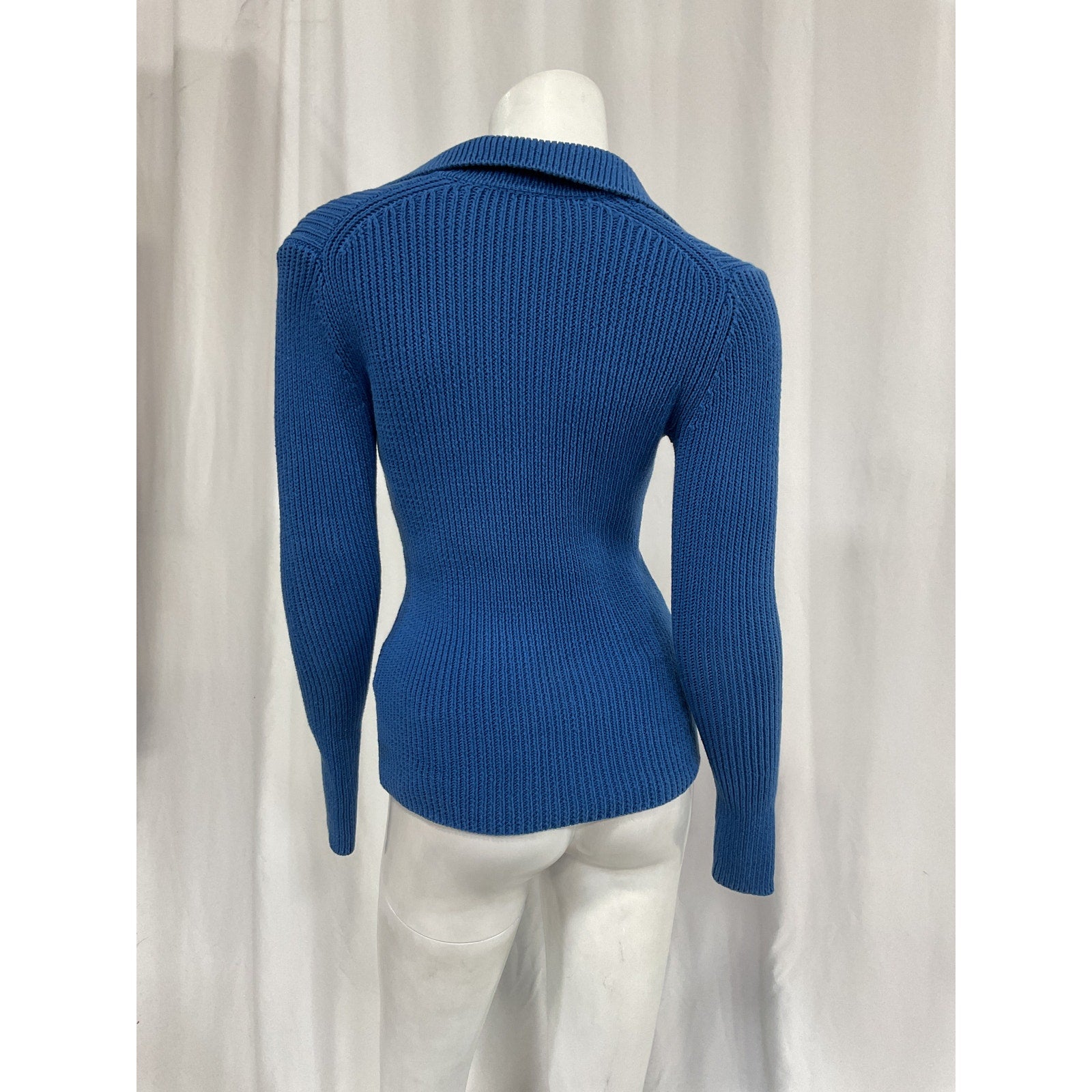 Equipment 'Pommina' Blue Polo Sweater Size XS