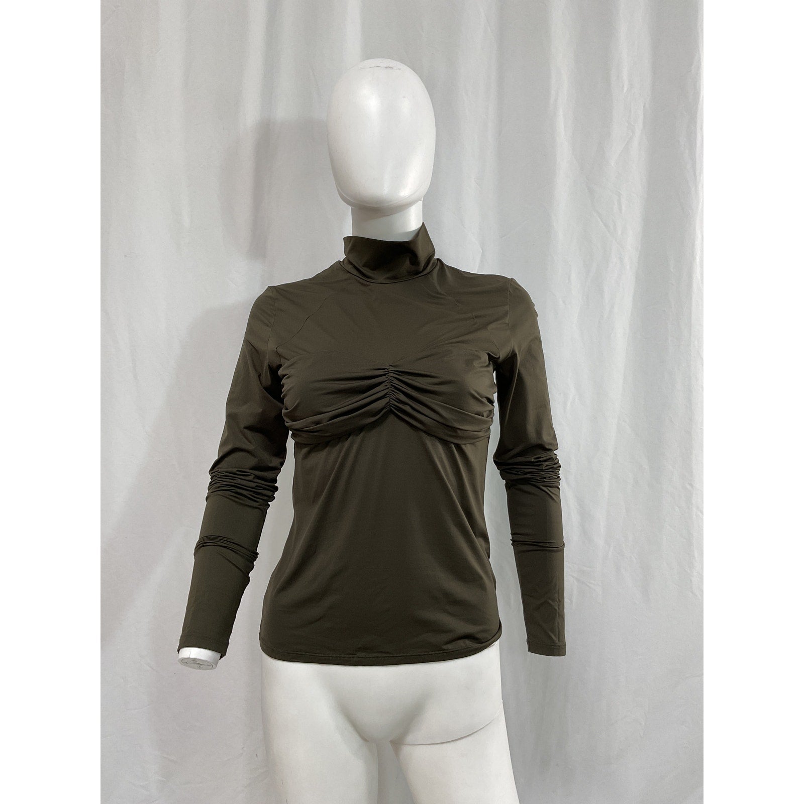 Goldsign 'Zora' Green Long Sleeve Turtleneck Top Size M
