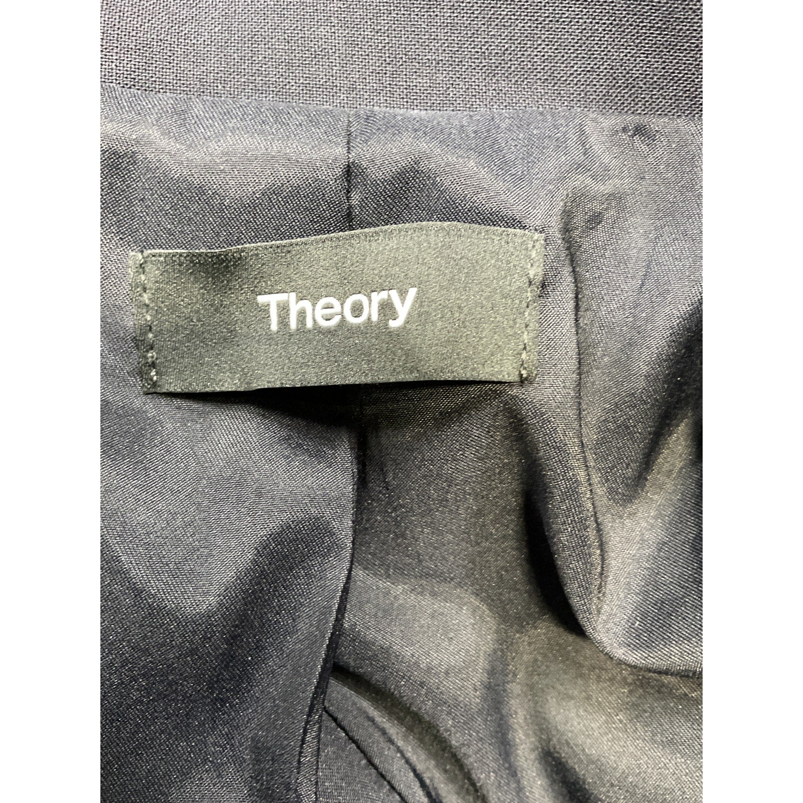 Theory 1 Button Slim Navy Wool Jacket Size 2 - NWT